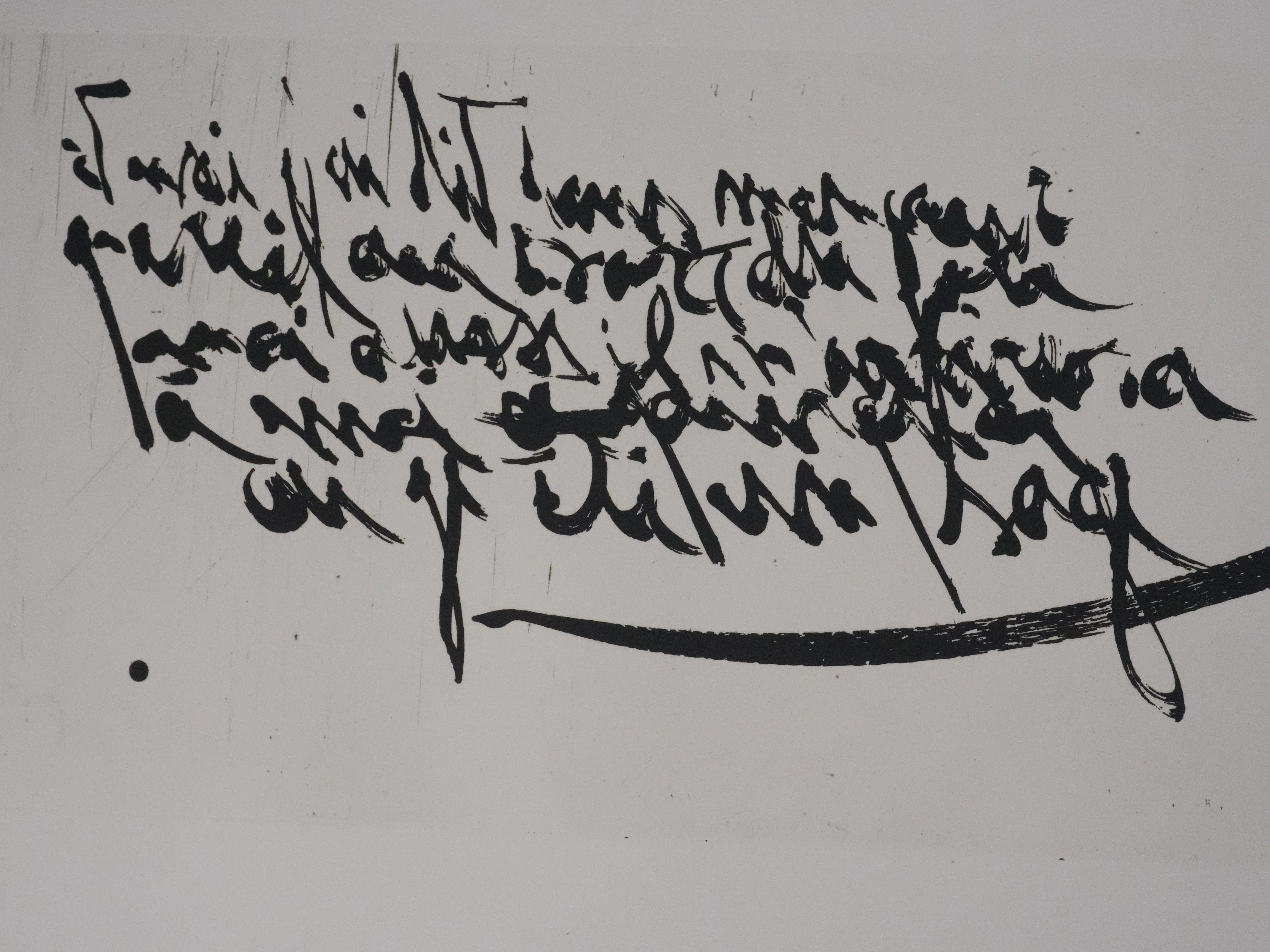 Gérard GAROUSTE : Composition aux lauriers, Gravure originale signée - Image 5