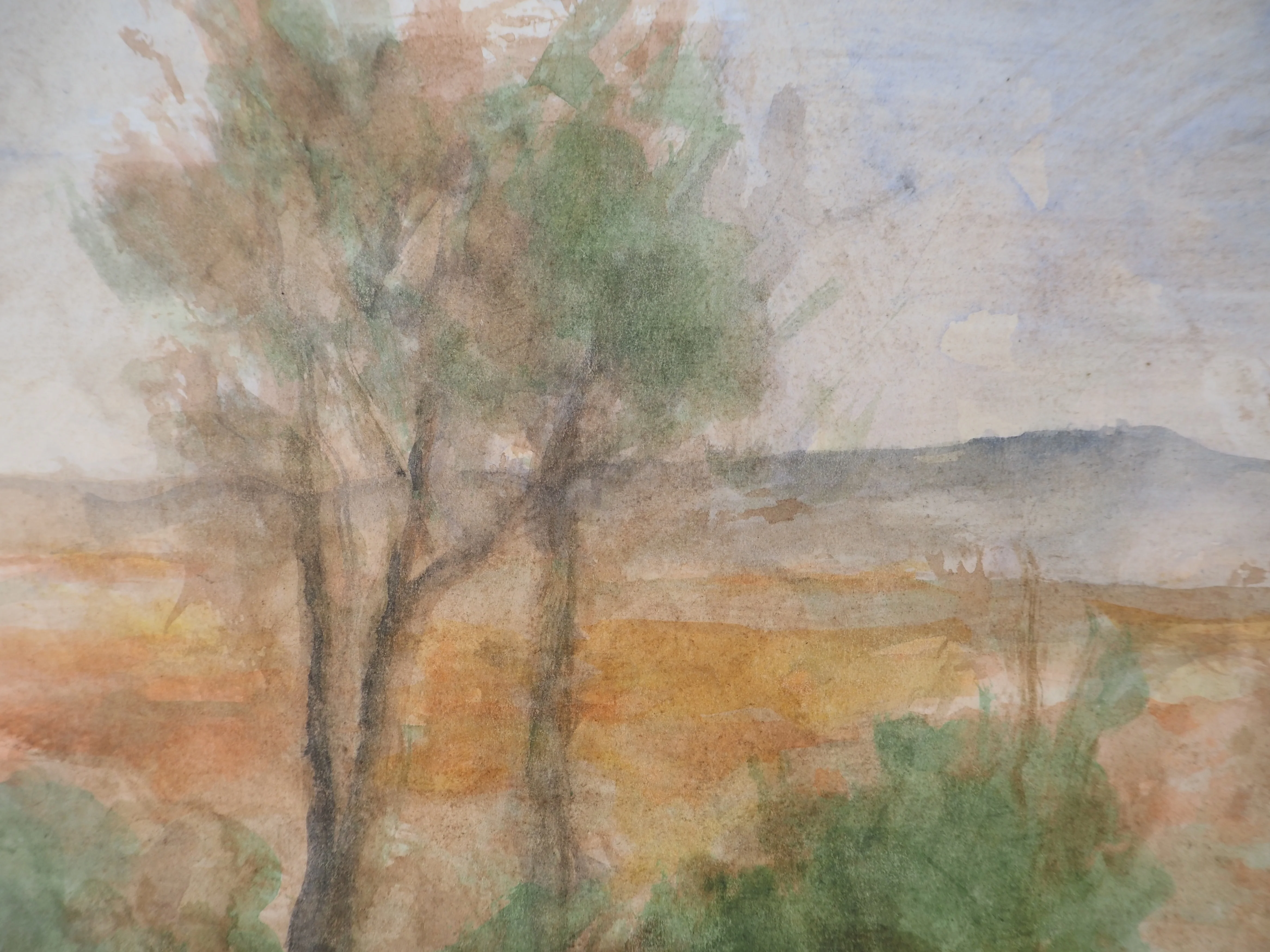 Gilbert PASTOR : Plaine en Automne, Aquarelle originale signée - Image 4