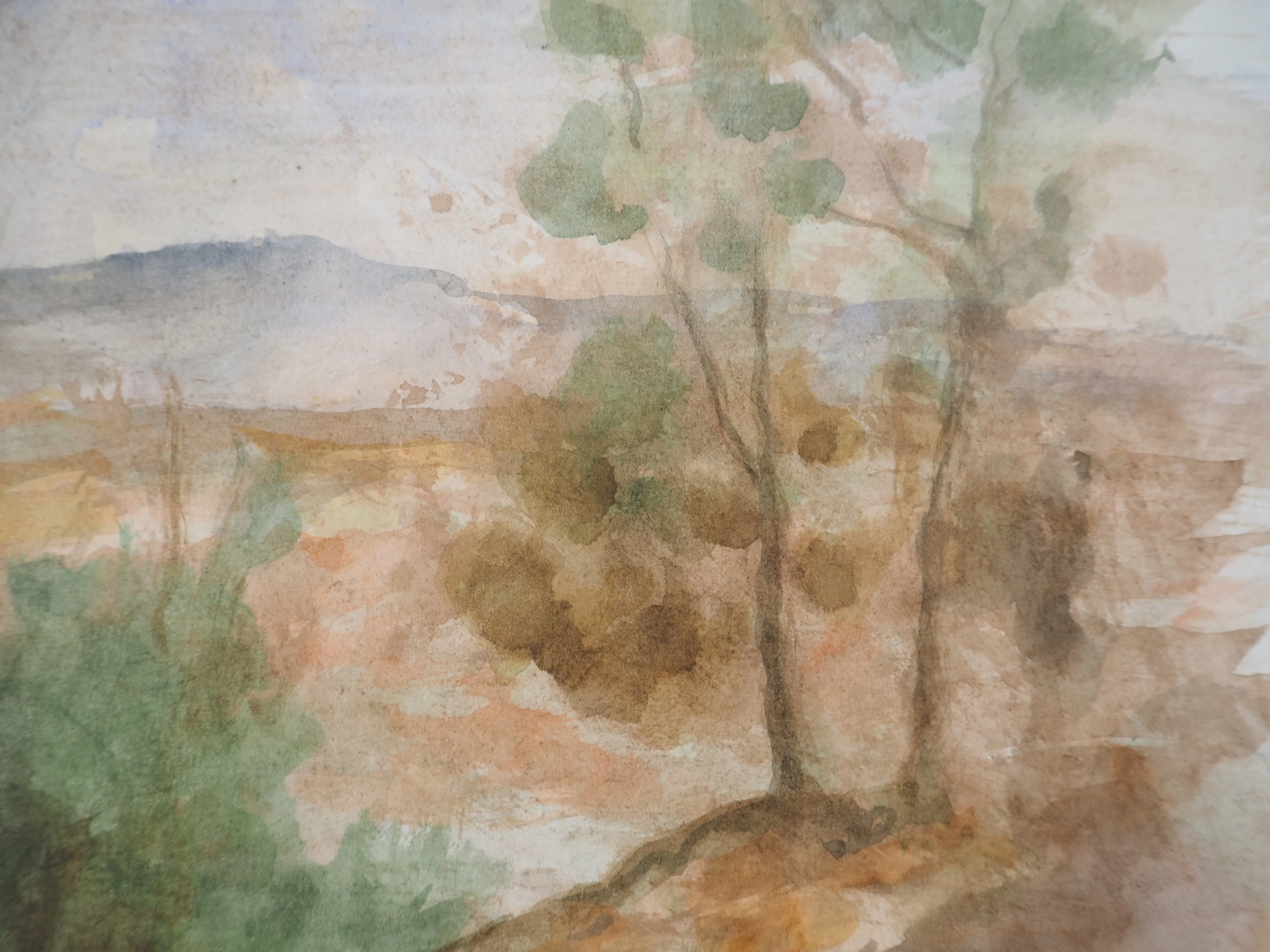 Gilbert PASTOR : Plaine en Automne, Aquarelle originale signée - Image 5