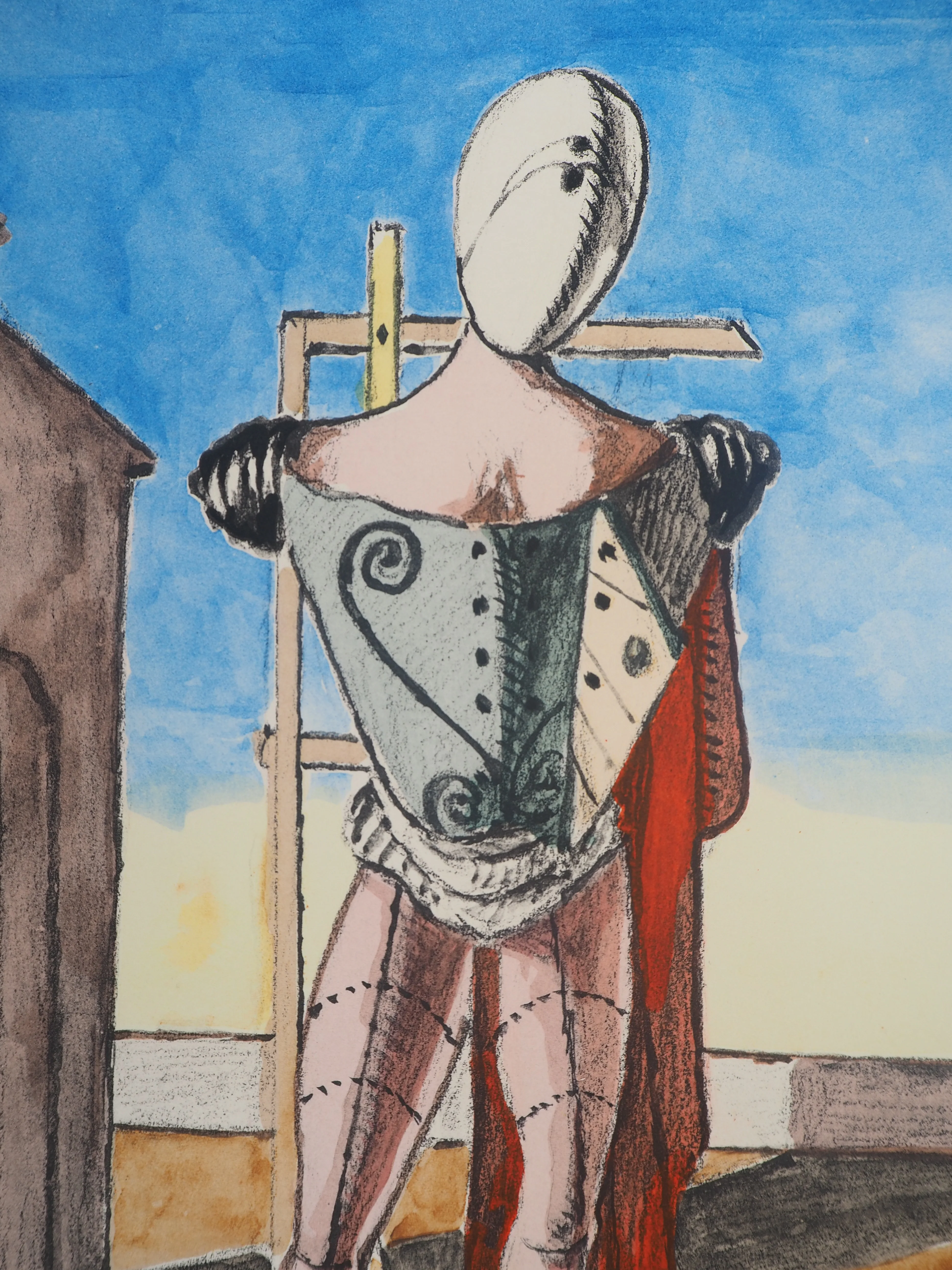 Giorgio DE CHIRICO : Mannequin métaphysique, Lithographie originale signée - Image 5