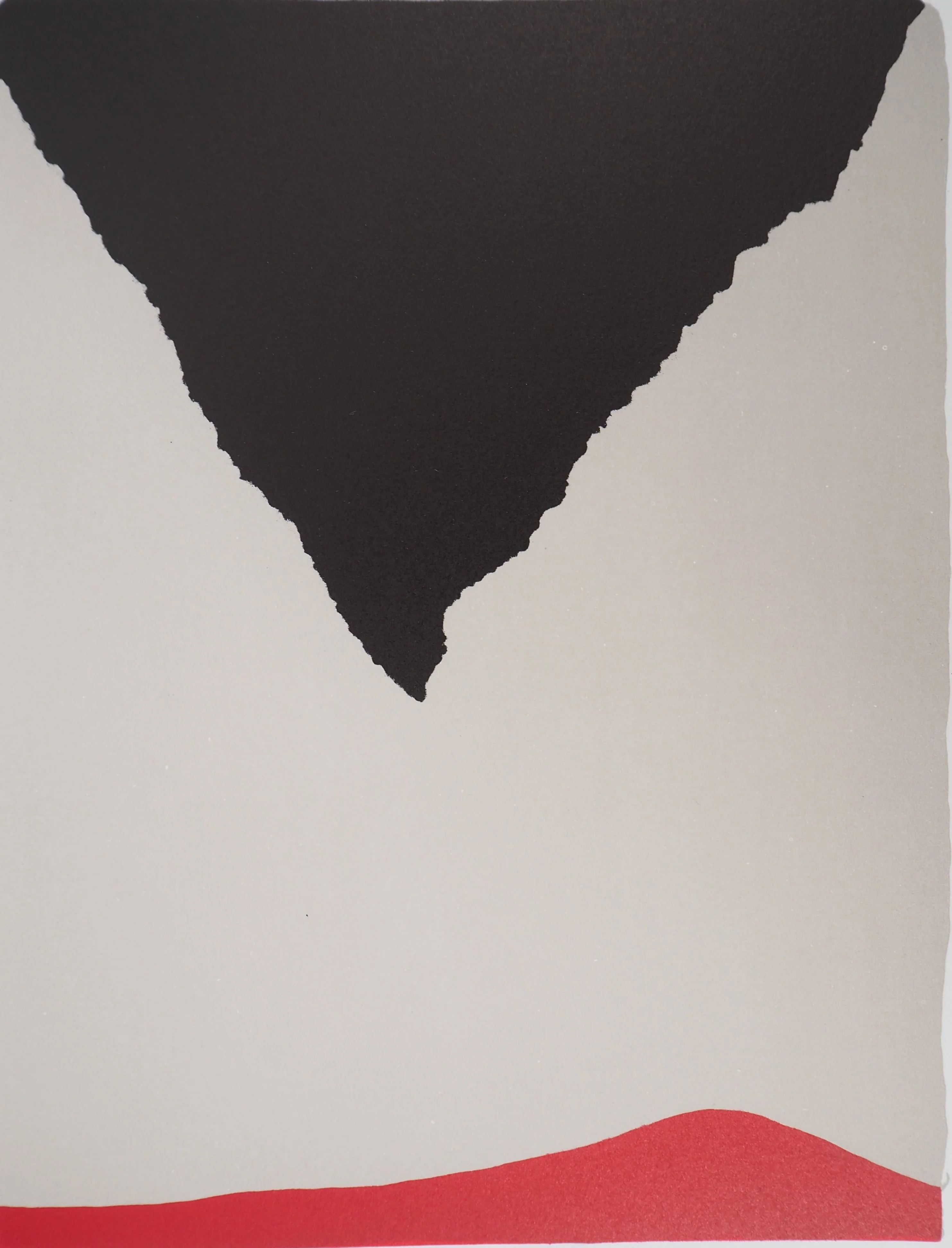 Giuseppe SANTOMASO : Montagne Noire Renversée, Lithographie originale signée