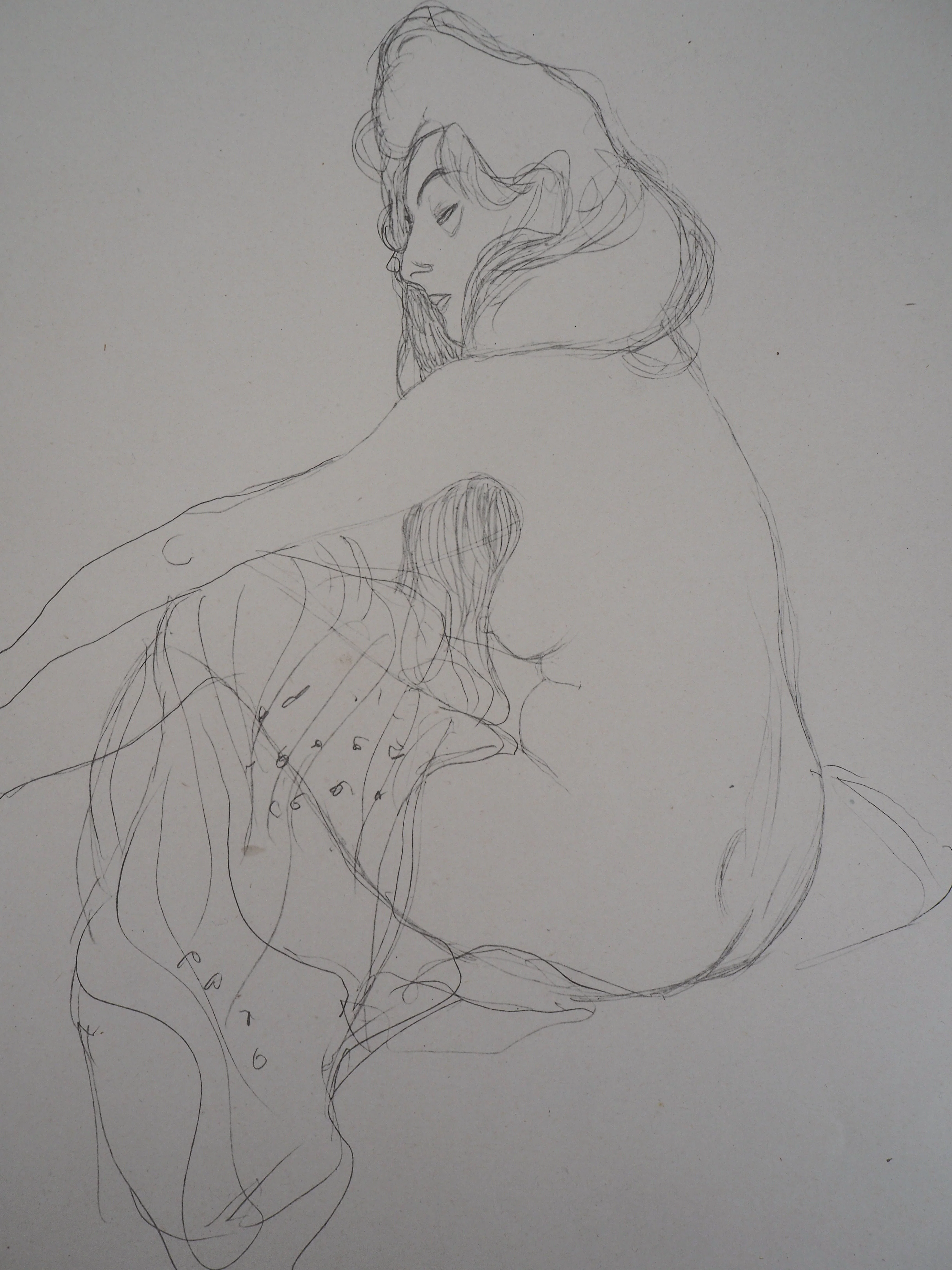 Gustav KLIMT : Femme au réveil, Lithographie signée - Image 6