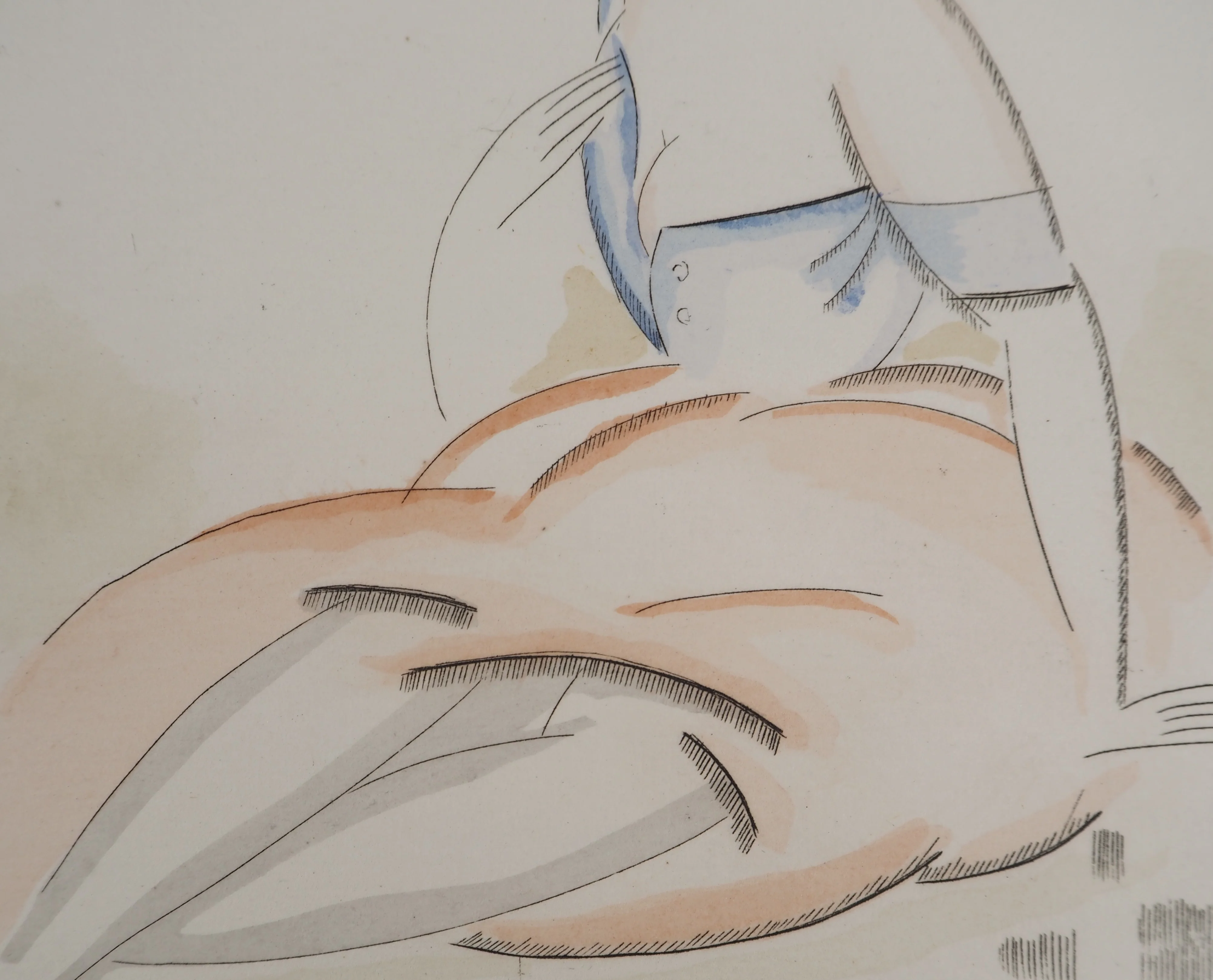 Gustave BUCHET : La fermière après la moisson, Gravure originale et pochoir signée - Image 5