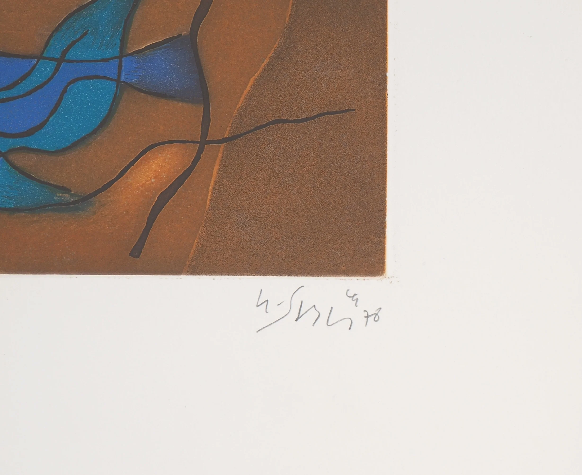 Gustave SINGIER : Crépuscule en bord de mer, Gravure originale signée - Image 2