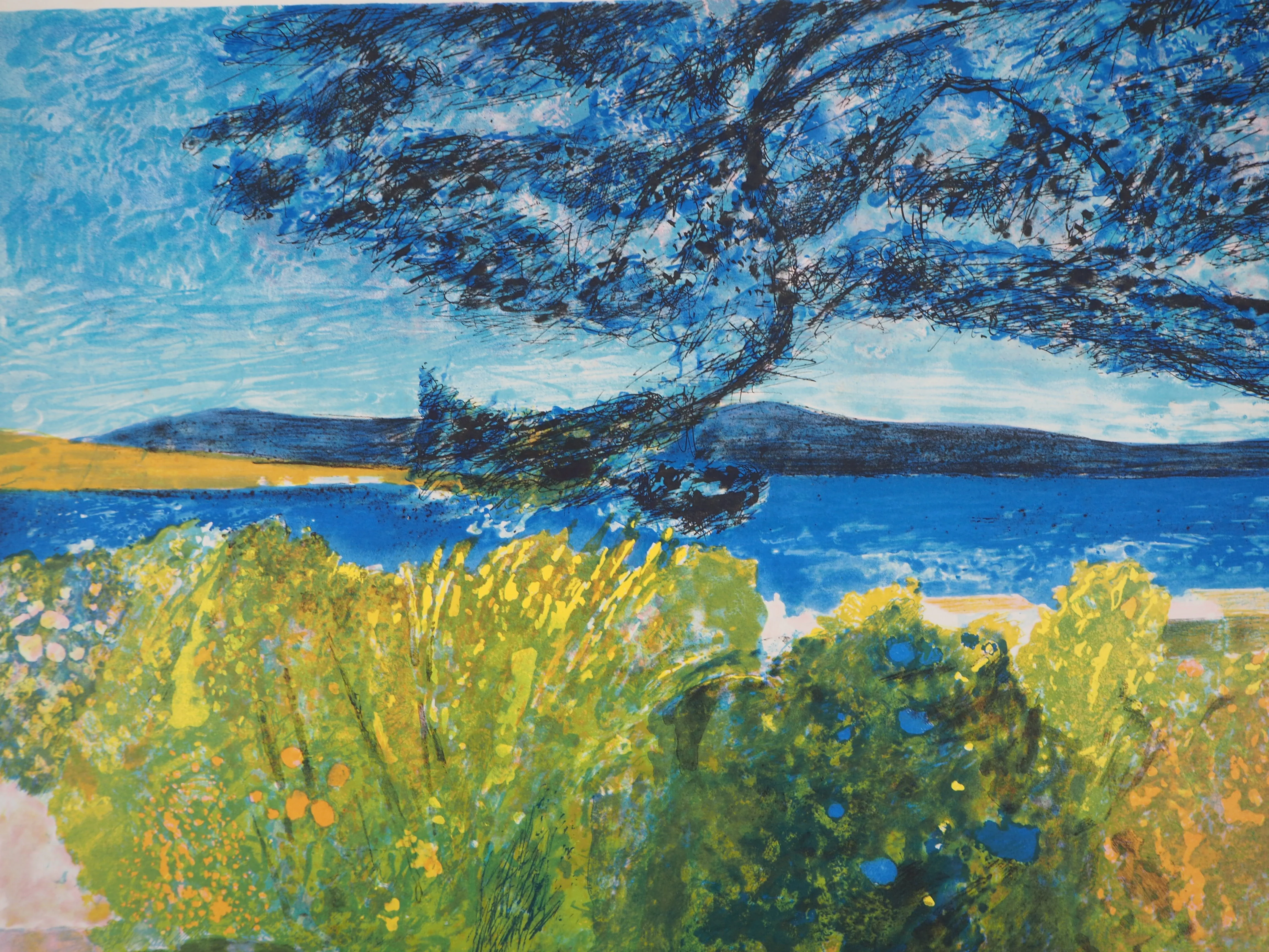 Guy BARDONE : A l’ombre du grand pin, Lithographie originale signée - Image 2