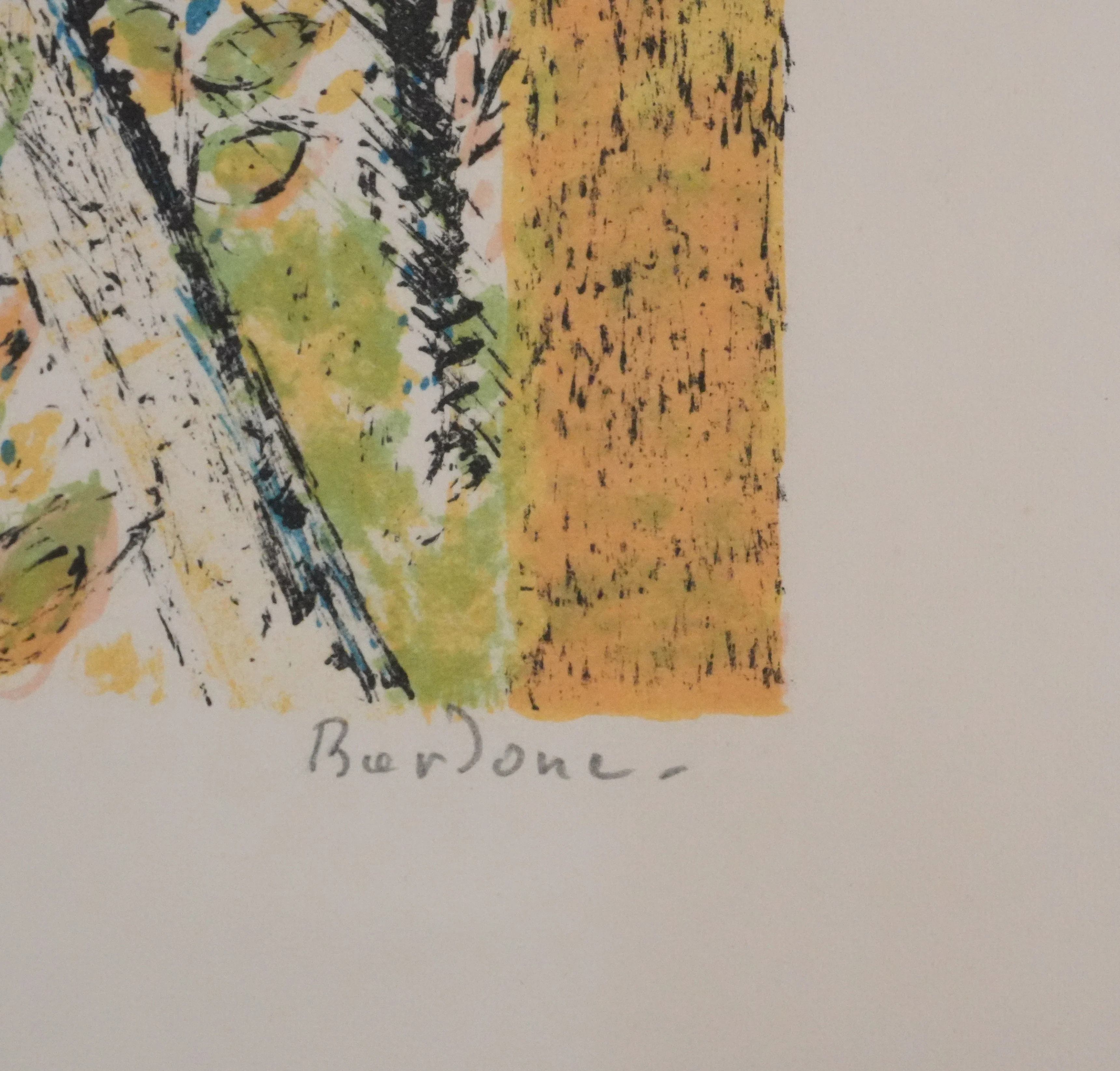 Guy BARDONE : Fenêtre ouverte sur le jardin, Lithographie originale signée - Image 2
