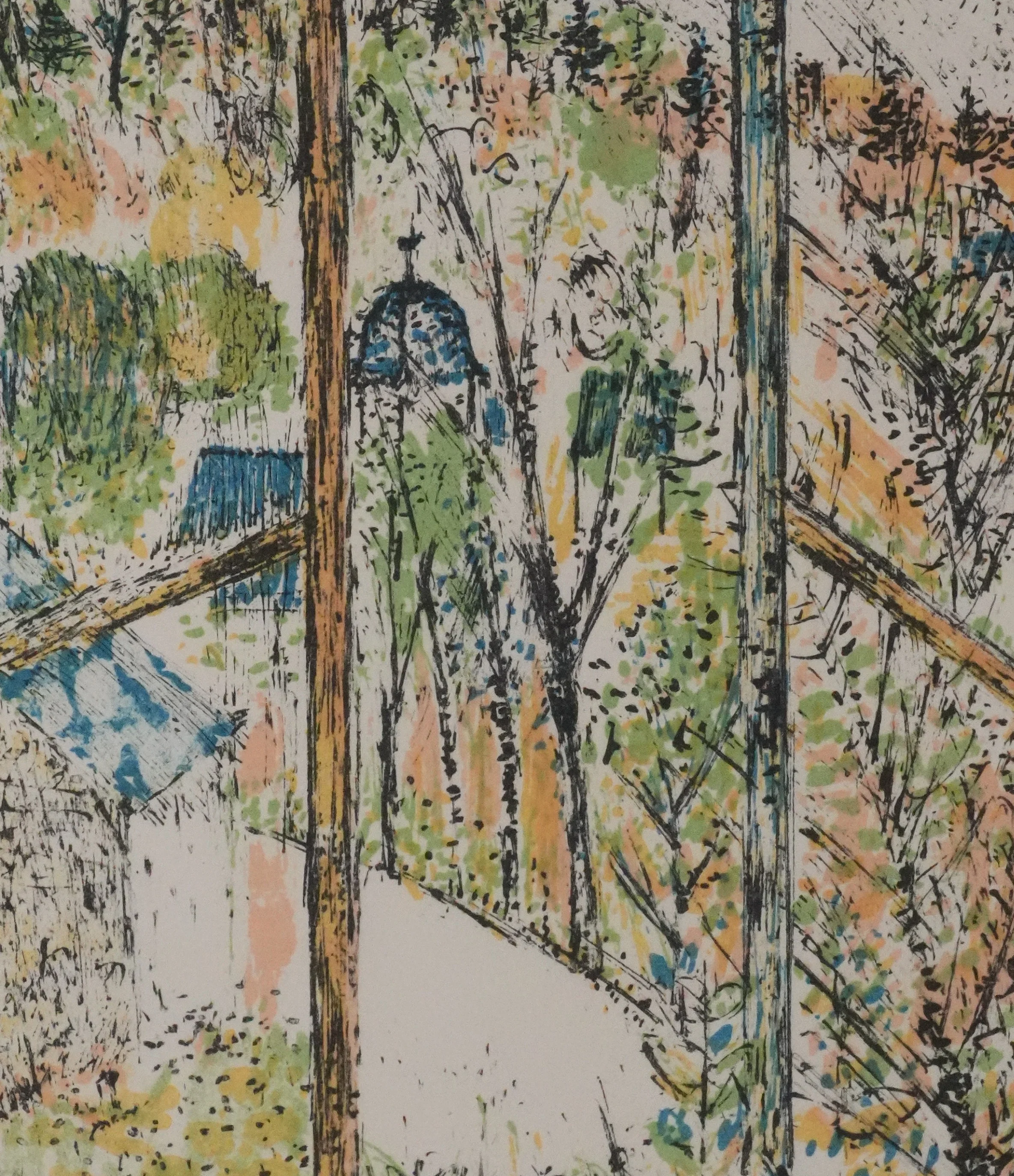 Guy BARDONE : Fenêtre ouverte sur le jardin, Lithographie originale signée - Image 6