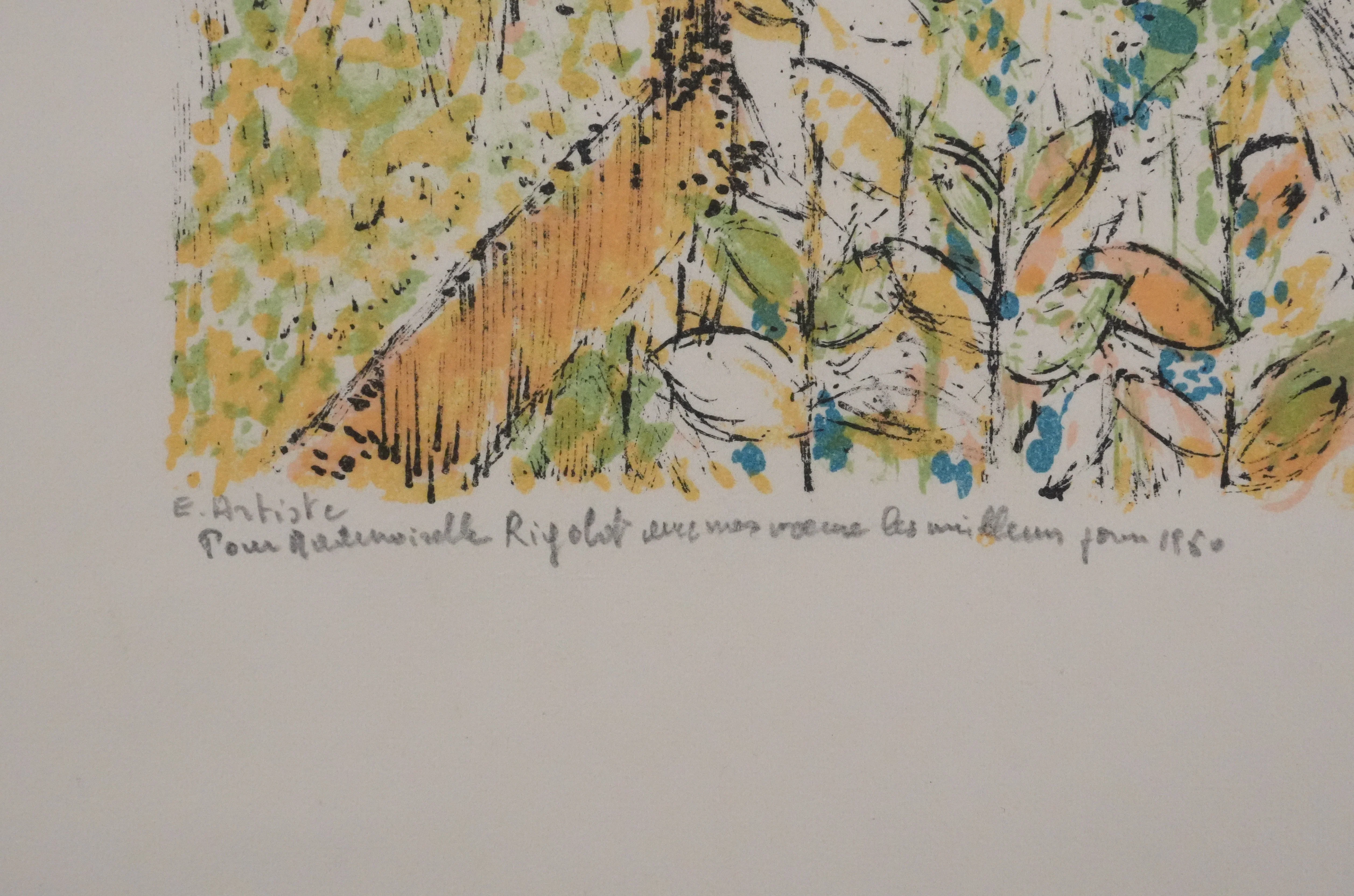 Guy BARDONE : Fenêtre ouverte sur le jardin, Lithographie originale signée - Image 8