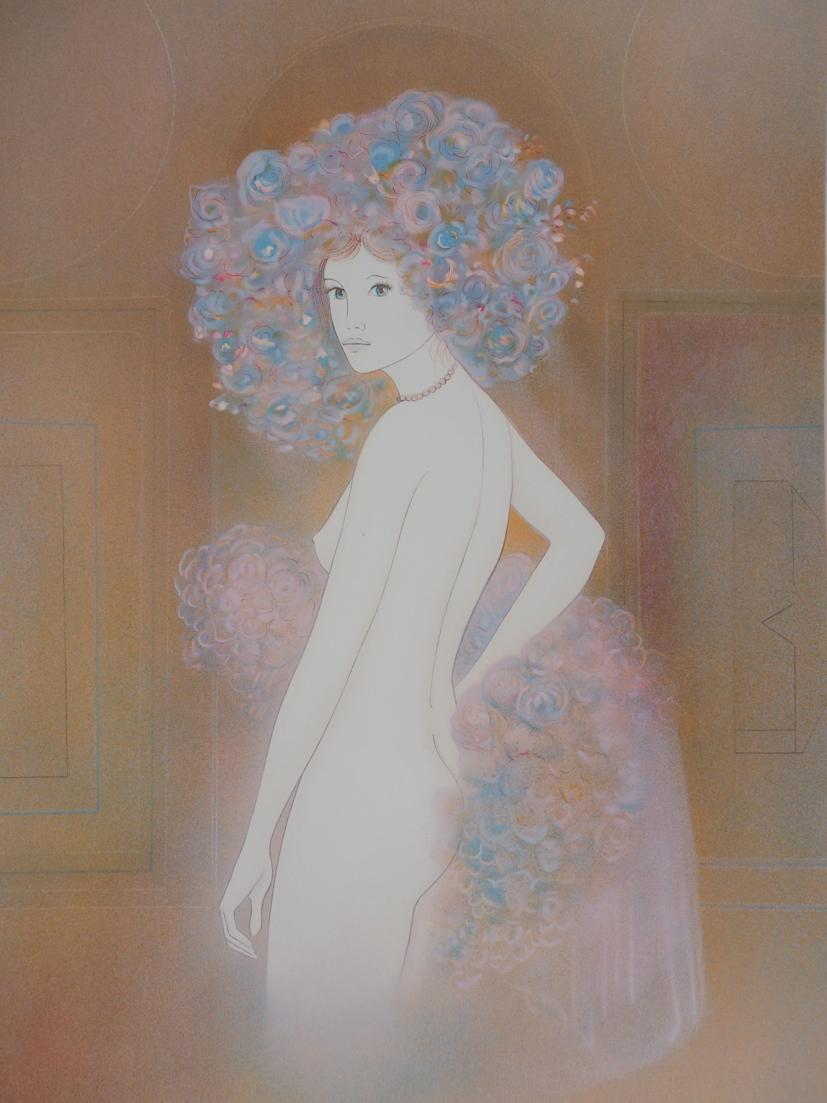 Guy RIBES : Jeune fille en fleurs, Lithographie originale signée - Image 4