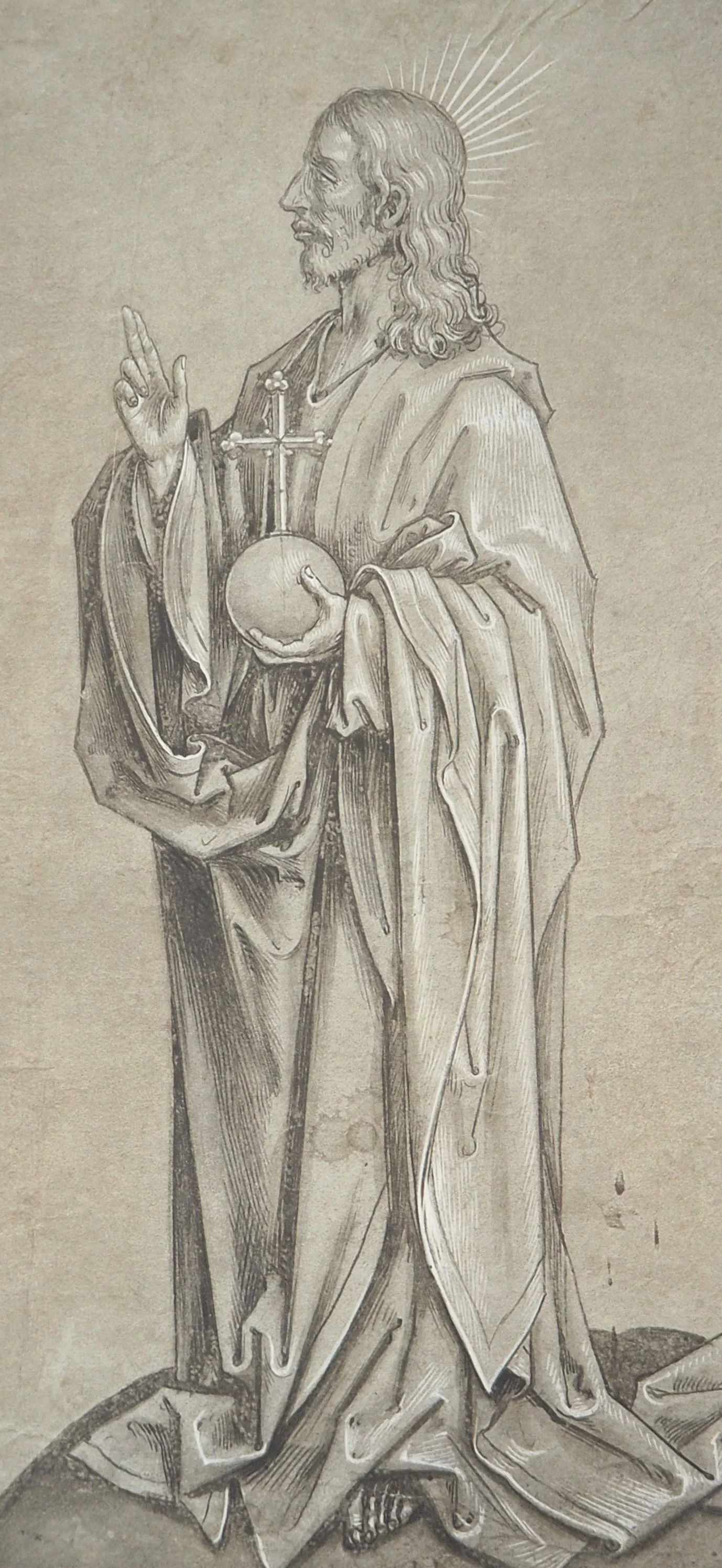 Hans HOLBEIN L'ANCIEN : La bénédiction du Christ, Lithographie signée - Image 3