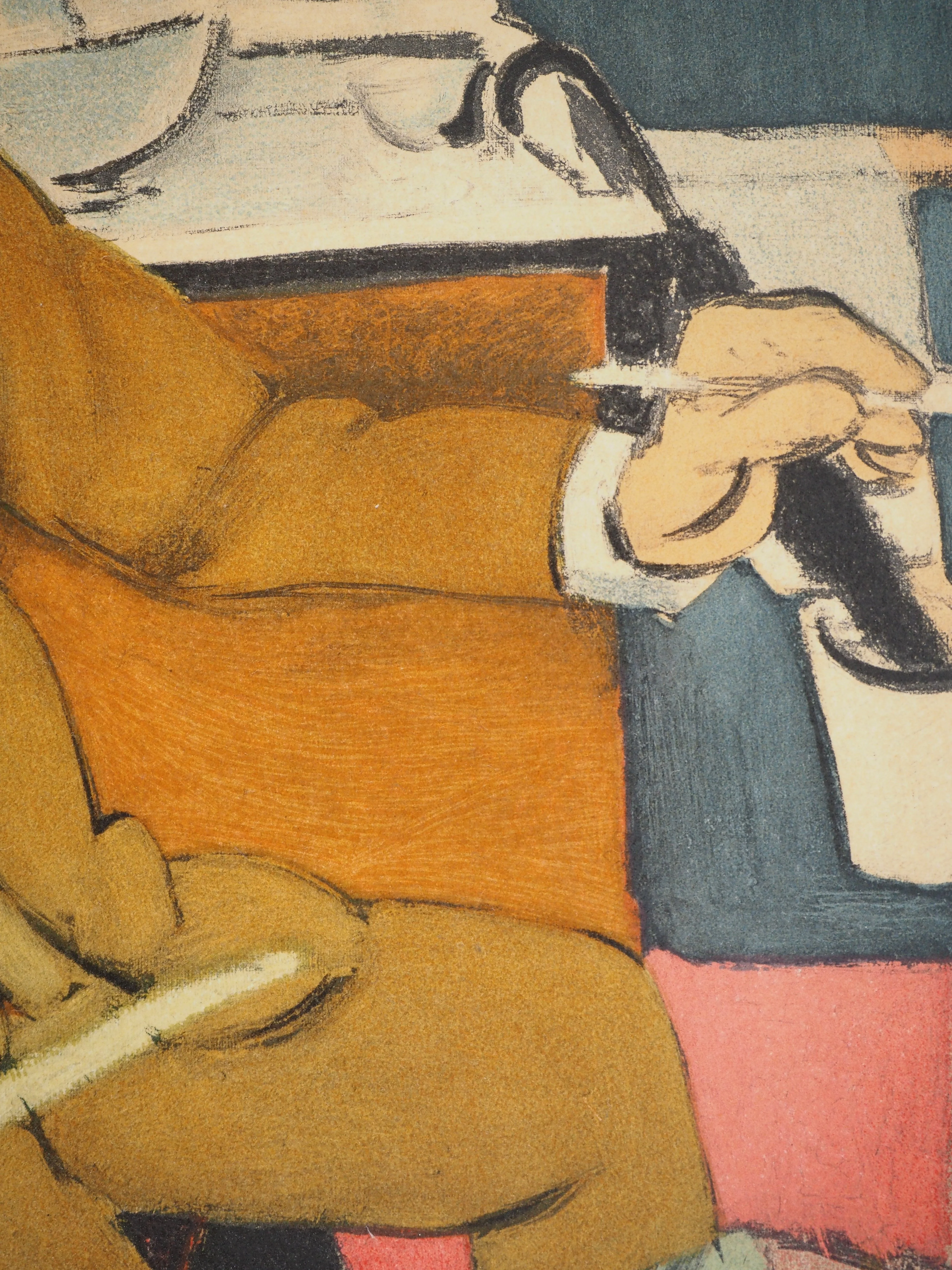 Henri MATISSE : Autoportrait dans l'atelier, Lithographie signée - Image 4