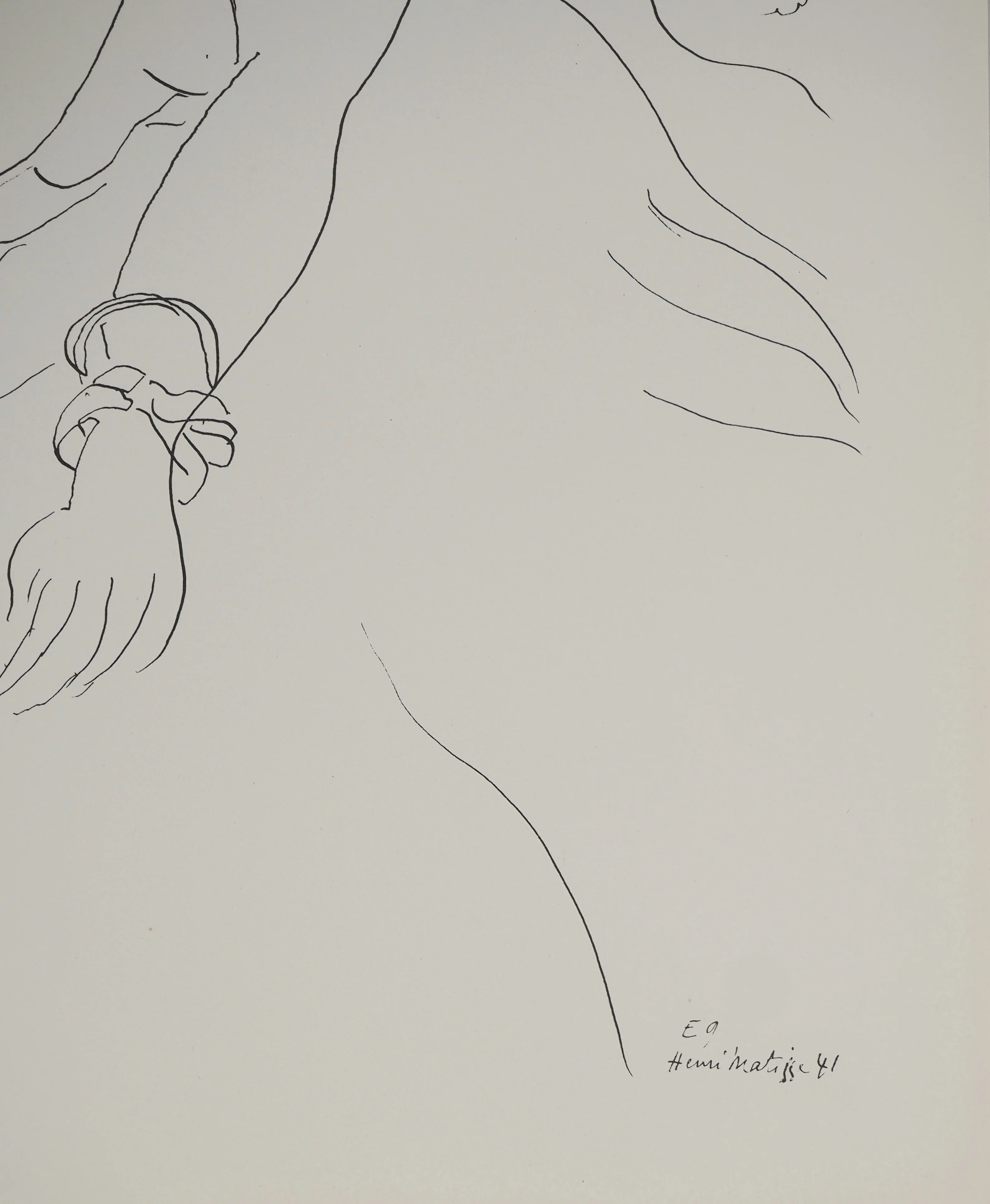 Henri MATISSE : Jeune femme pudique, Lithographie signée - Image 4