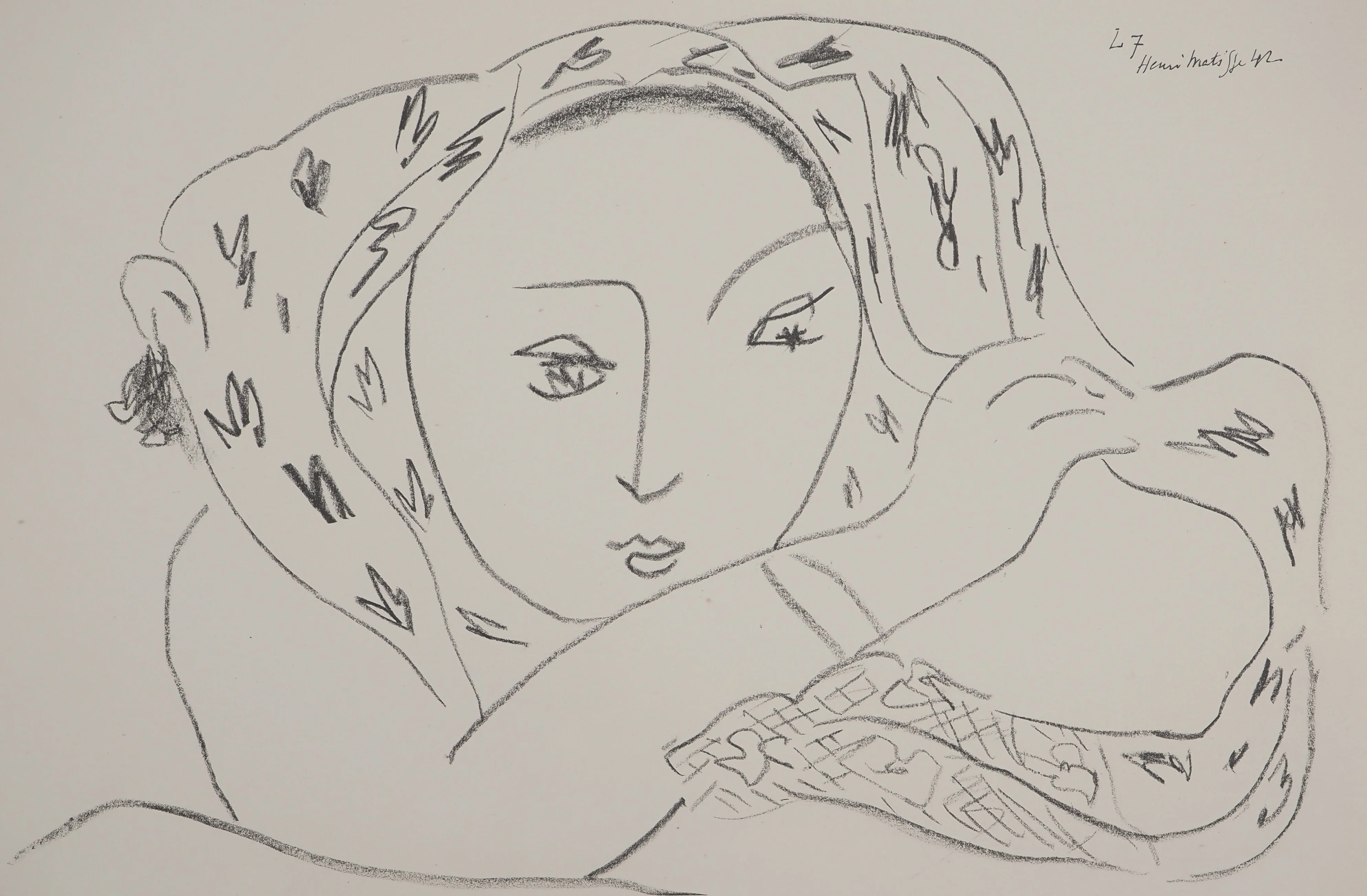 Henri MATISSE : L'attente, Lithographie signée - Image 3