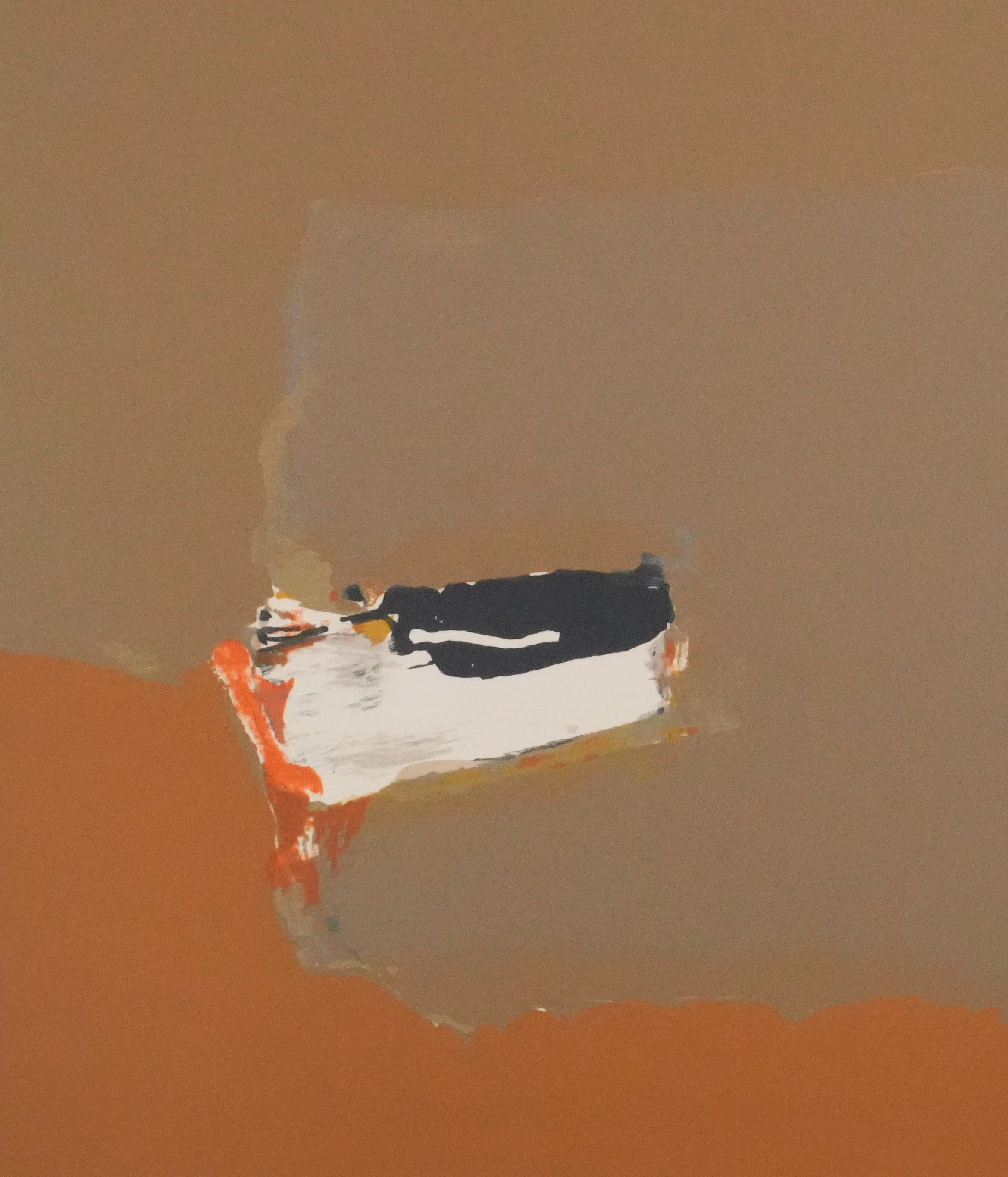 Henri MAUDUIT : Composition sur fond ocre, Lithographie originale signée - Image 6
