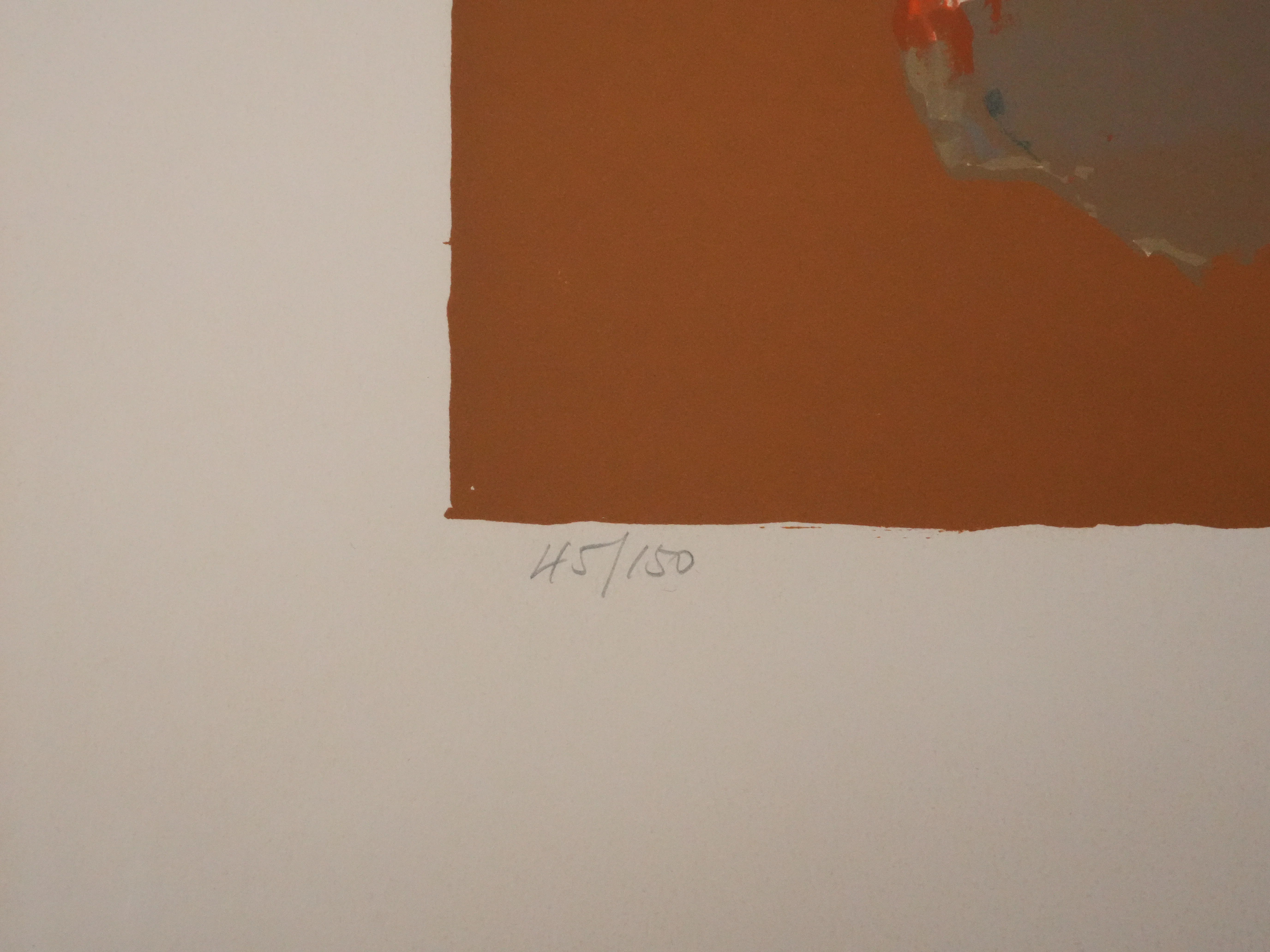 Henri MAUDUIT : Composition sur fond ocre, Lithographie originale signée - Image 7
