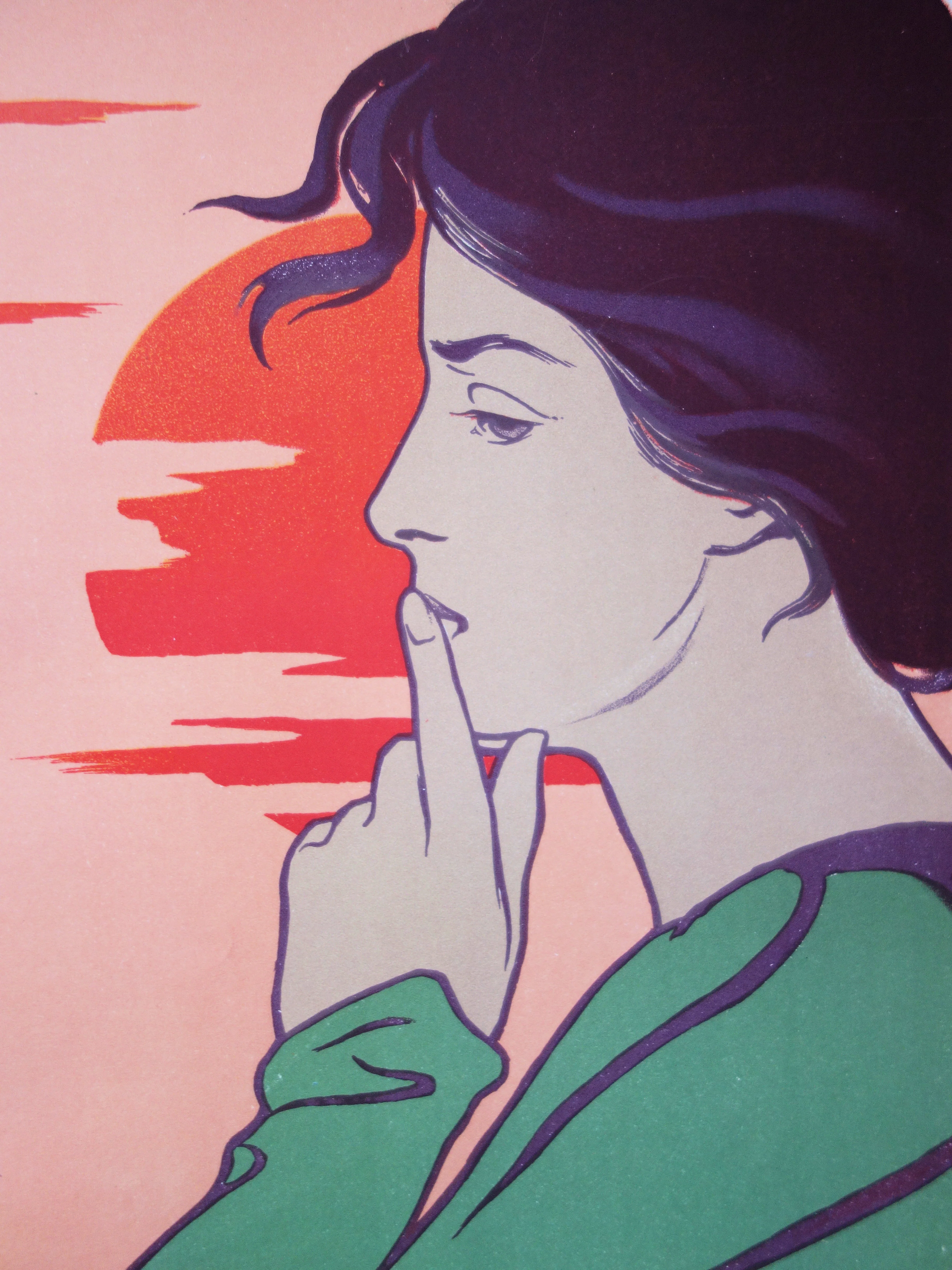 Henri MEUNIER : L'heure du silence, Lithographie originale signée - Image 4