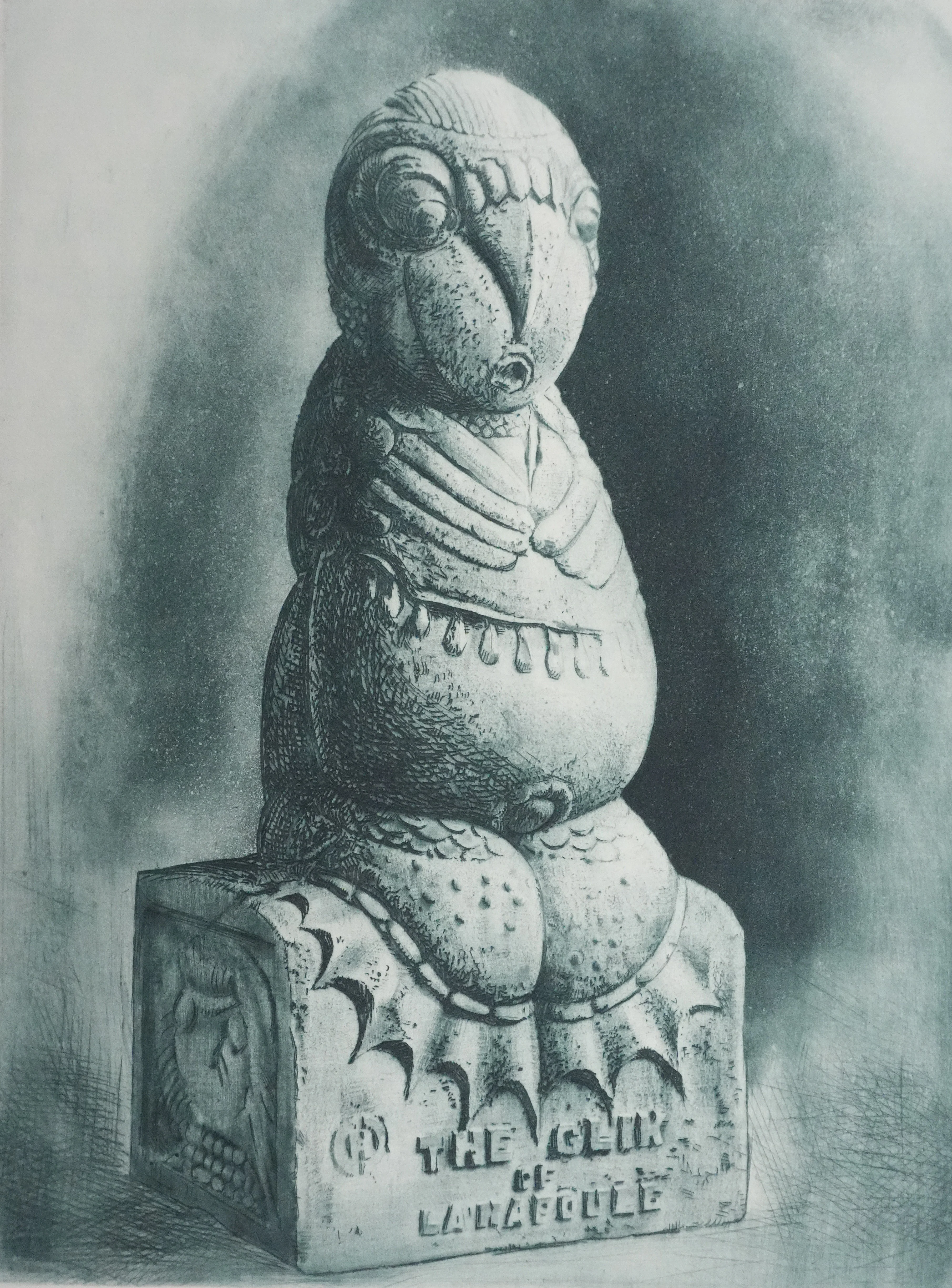 Henry CLEWS : Glick de la Napoule (vert bronze), Gravure - Image 2