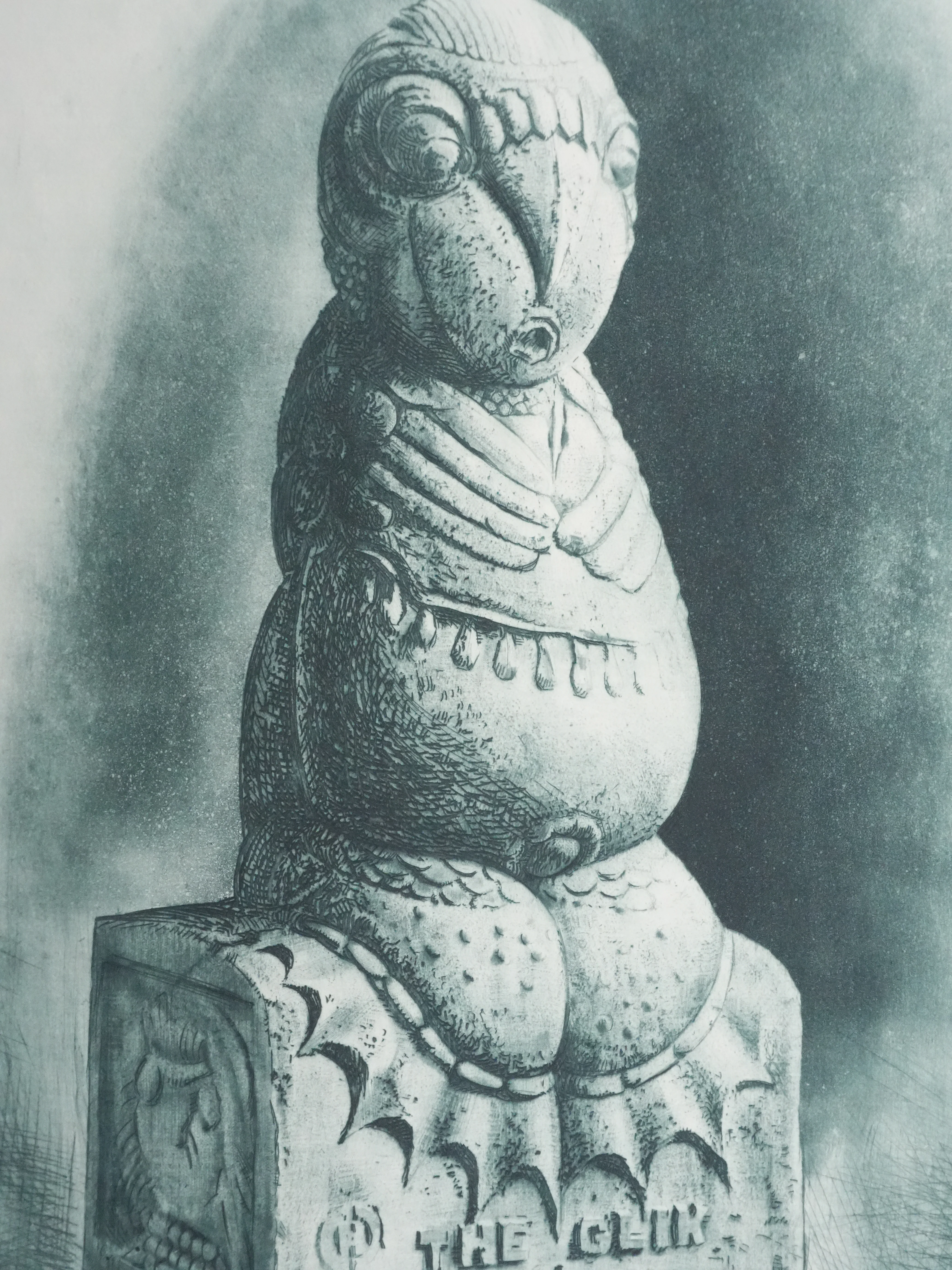 Henry CLEWS : Glick de la Napoule (vert bronze), Gravure - Image 3