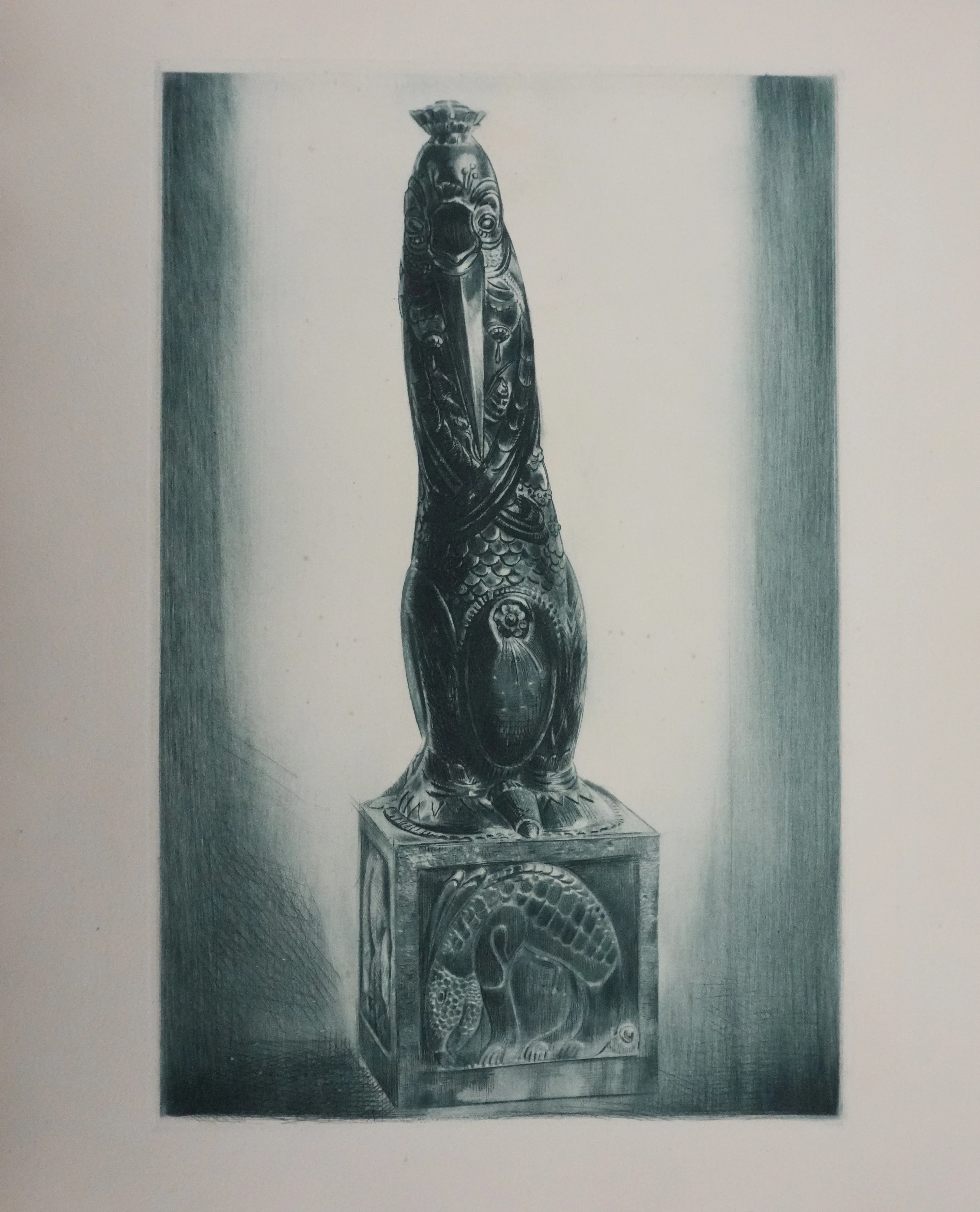 Henry CLEWS : La bête noire (vert bronze), Gravure