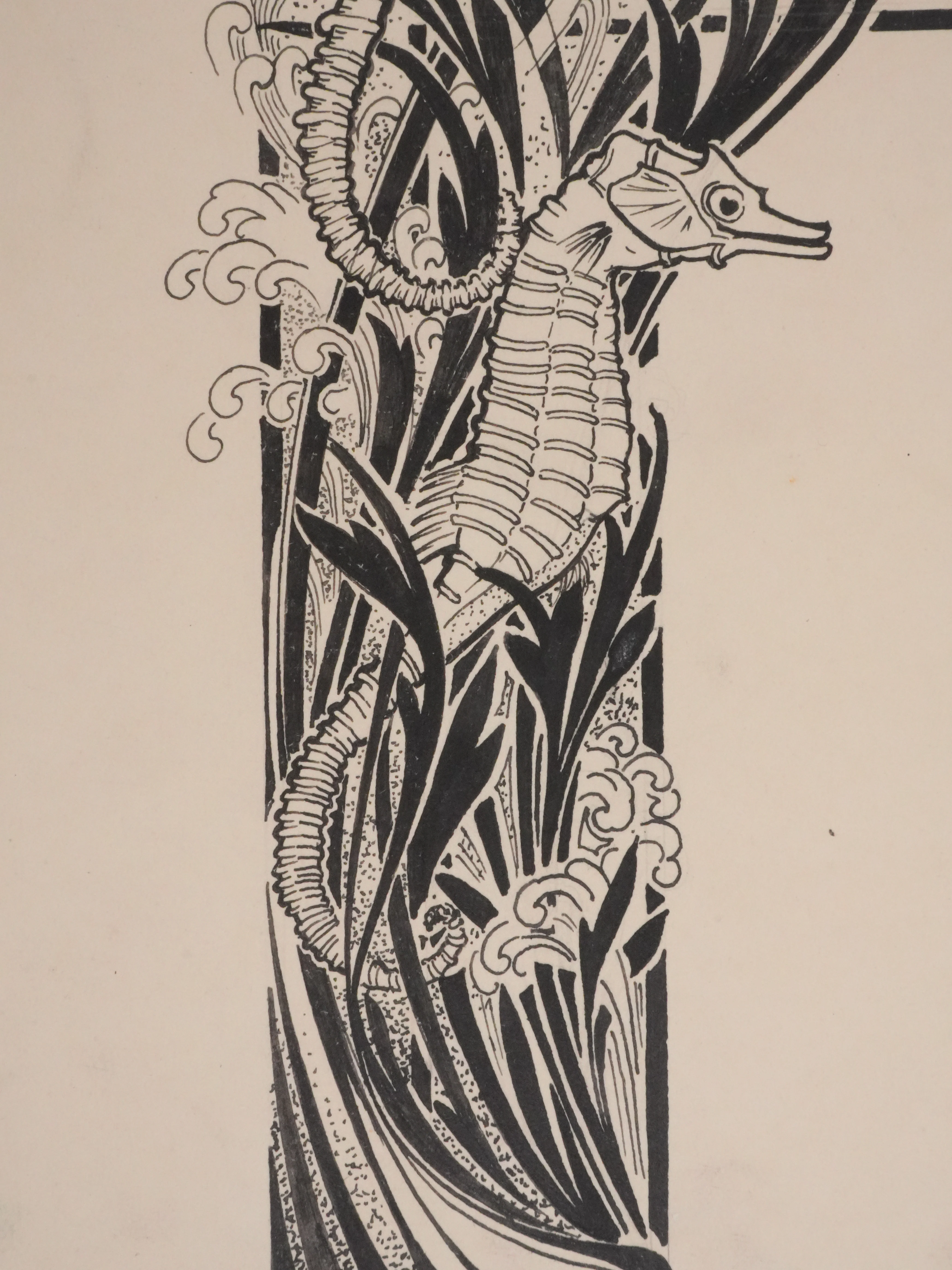 Henry DE WAROQUIER : Les hippocampes, Dessin orignal signé - Image 4