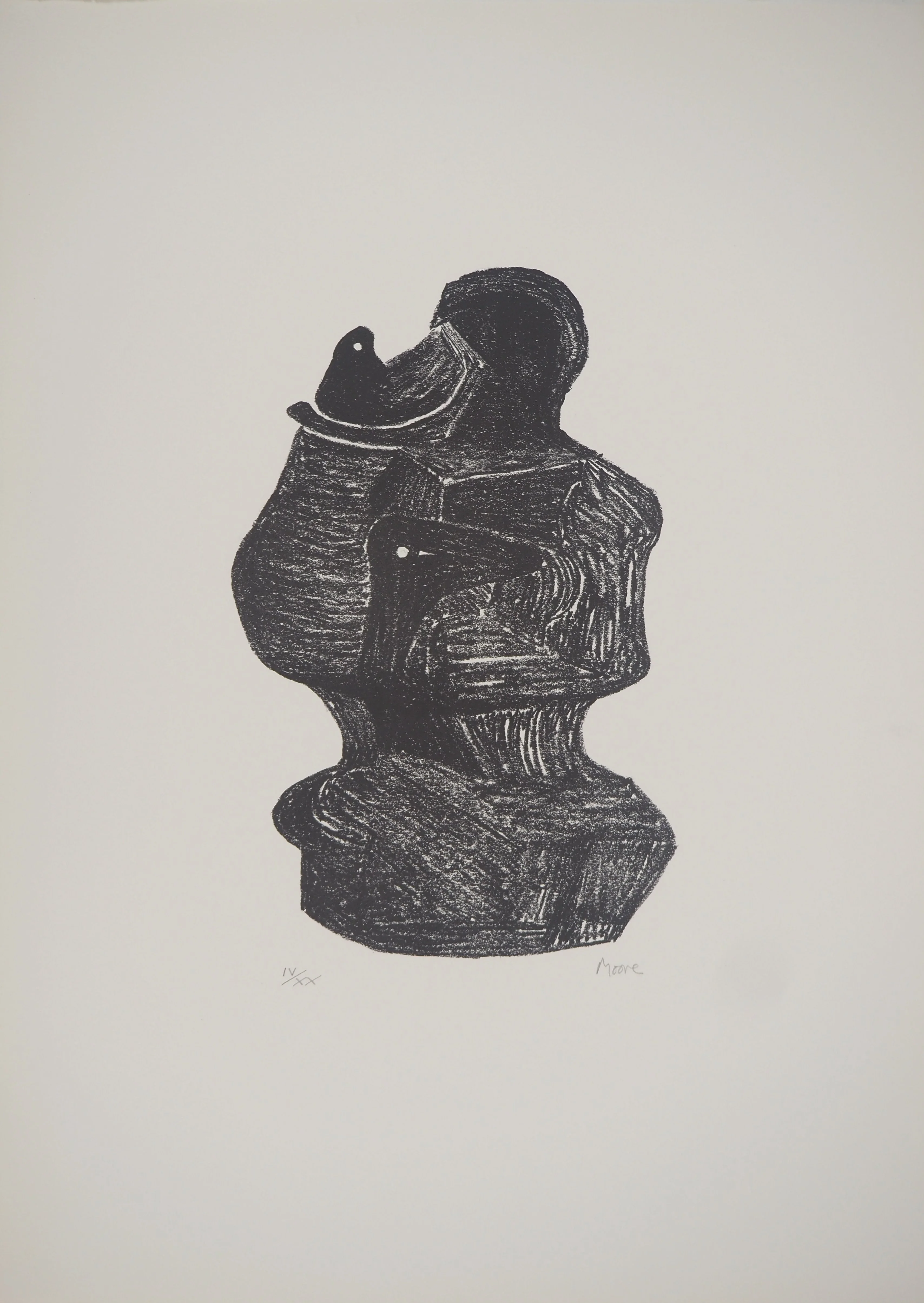 Henry MOORE : Mother and Child, Lithographie originale signée - Image 3