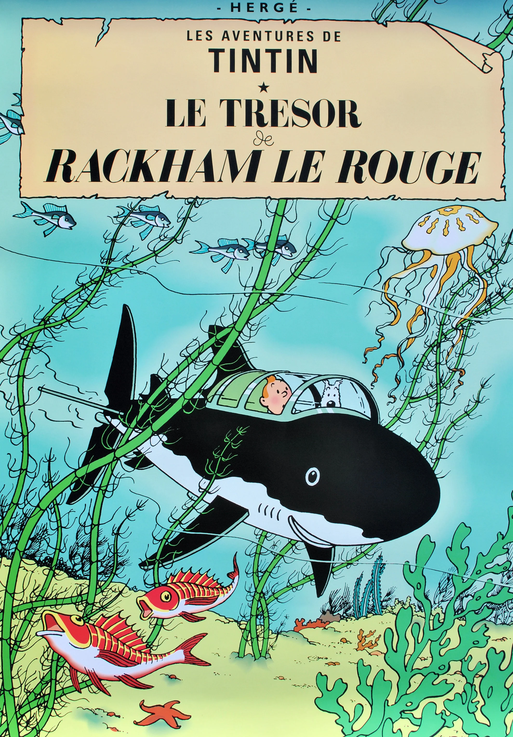 HERGE : Le trésor de Rackham le Rouge, Affiche originale
