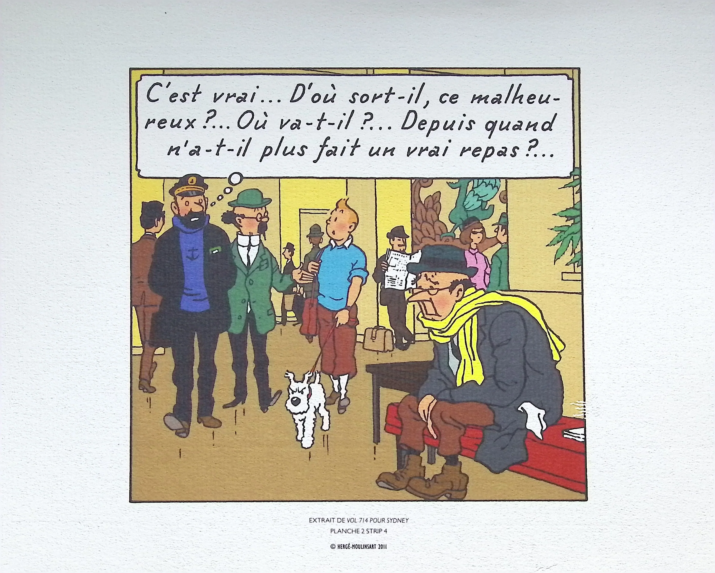 HERGE : Vol 714 pour Sydney, 3 lithographie ex-libris - Image 2