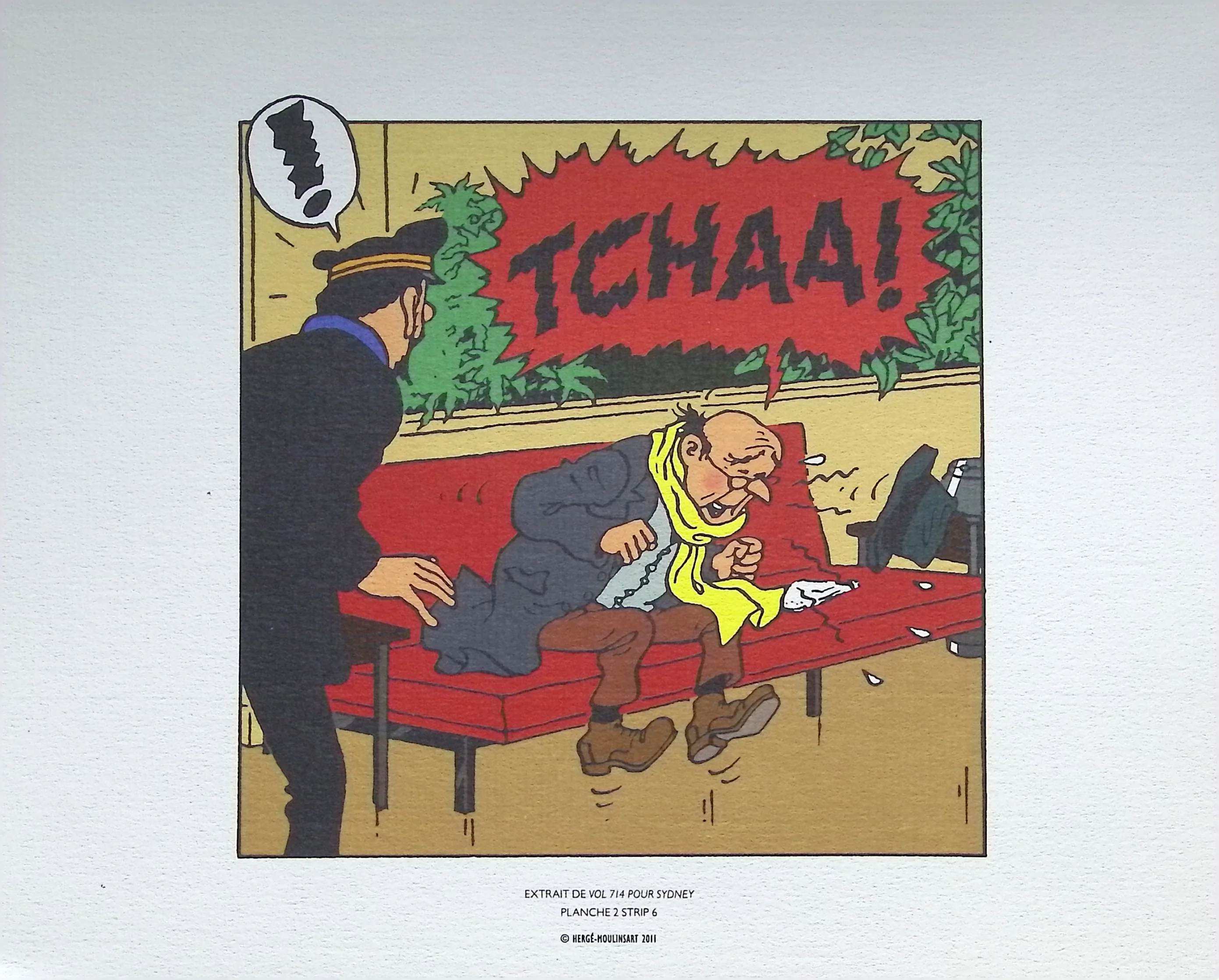 HERGE : Vol 714 pour Sydney, 3 lithographie ex-libris - Image 4