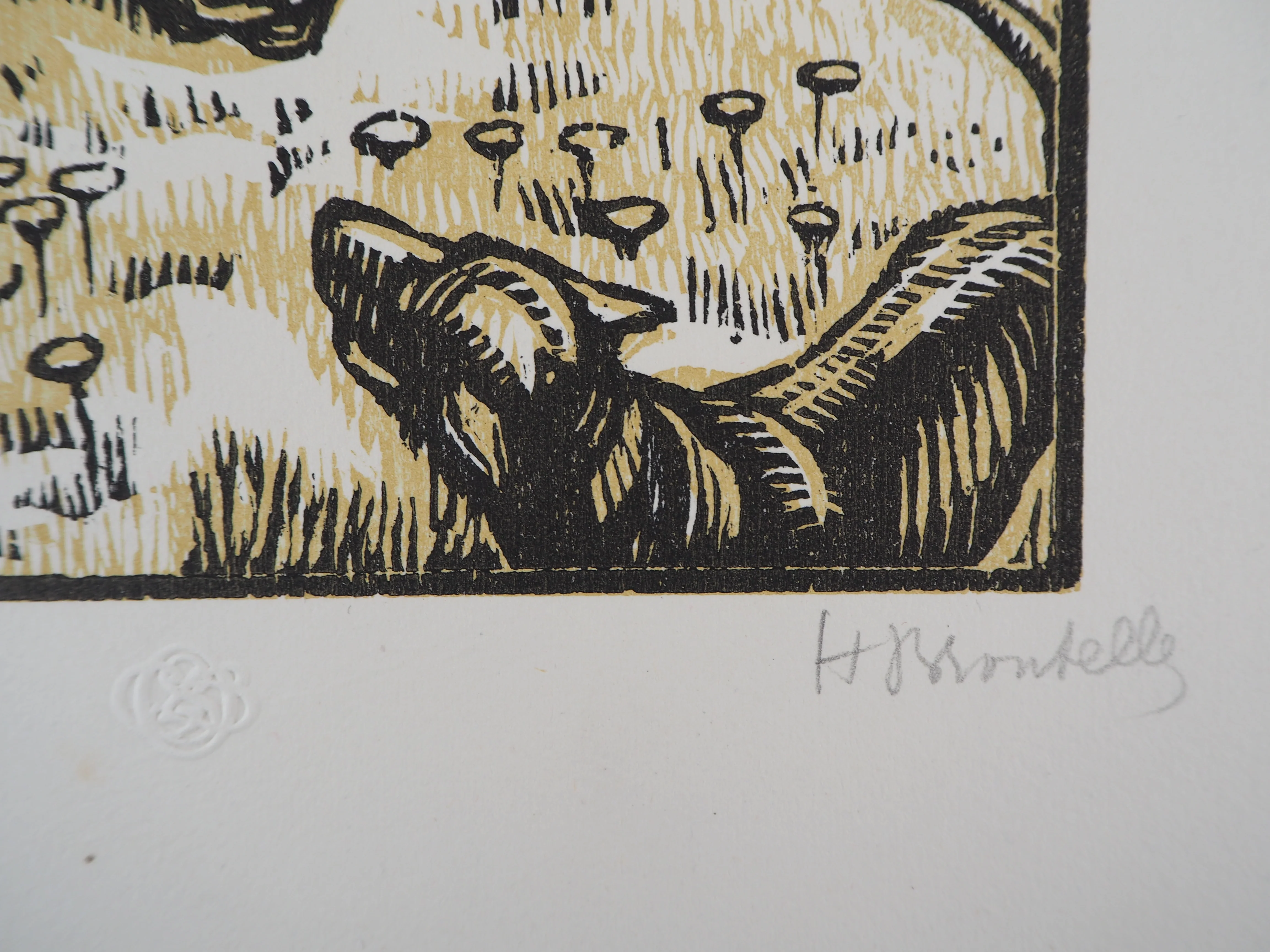 Honoré BROUTELLE : La Force du Boeuf, Gravure sur bois originale signée - Image 6