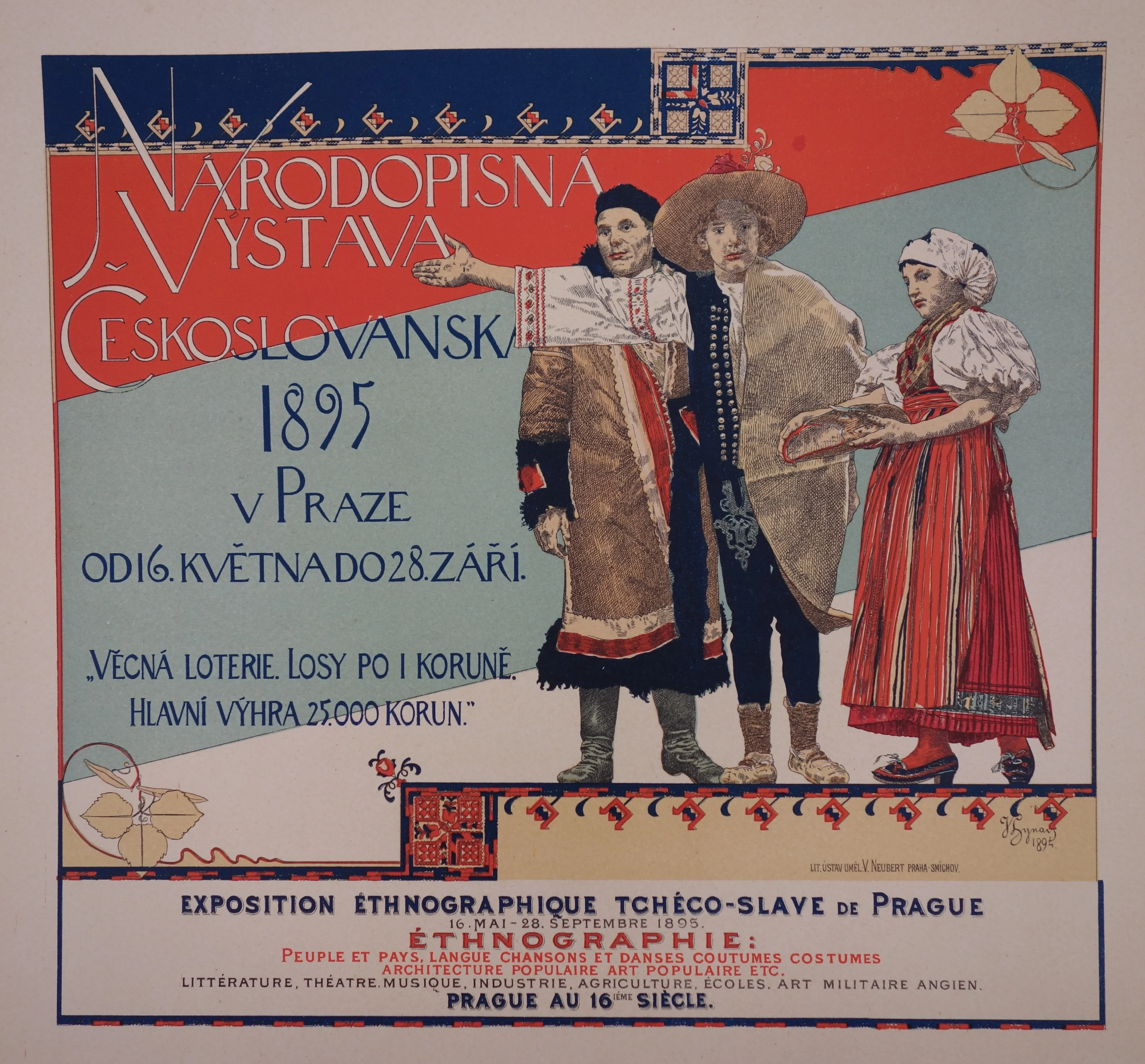 Vojtech HYNAIS : Exposition de Prague, Lithographie originale signée - Image 2
