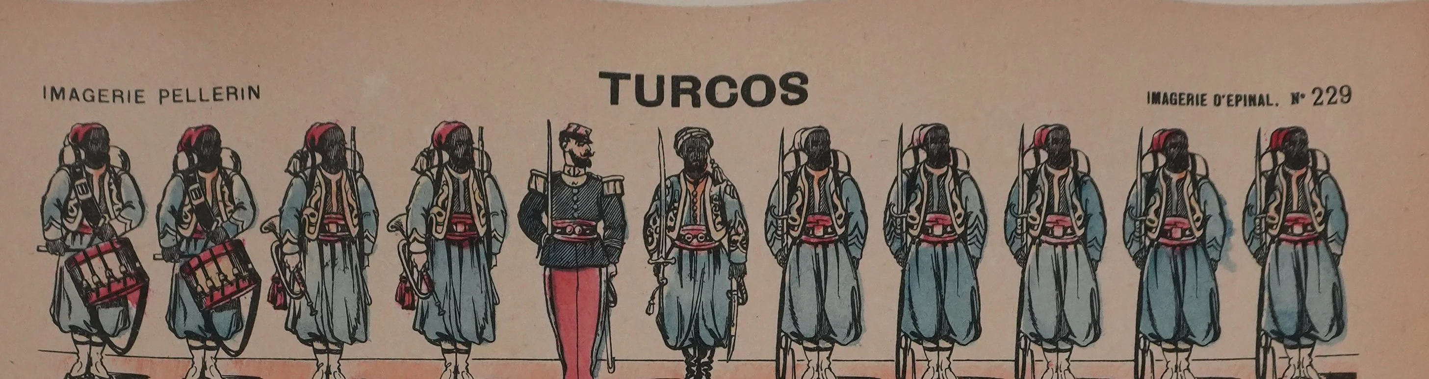 Imagerie d'Epinal : Les Turcos, Les tirailleurs, Gravure originale - Image 3