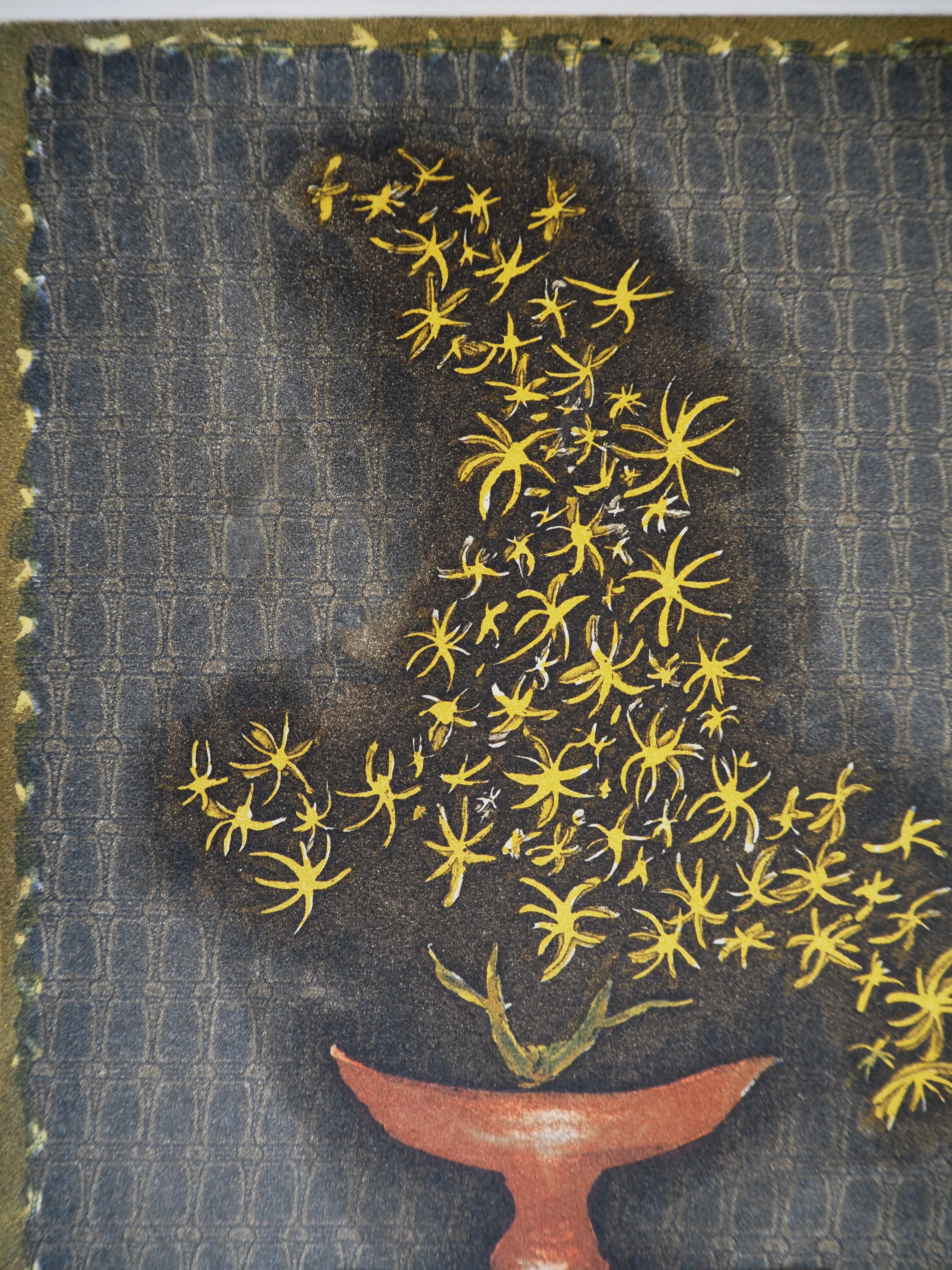 Jacques Joachim Jean RIGAL : Ikebana (Japon, composition florale), Gravure originale signée - Image 3