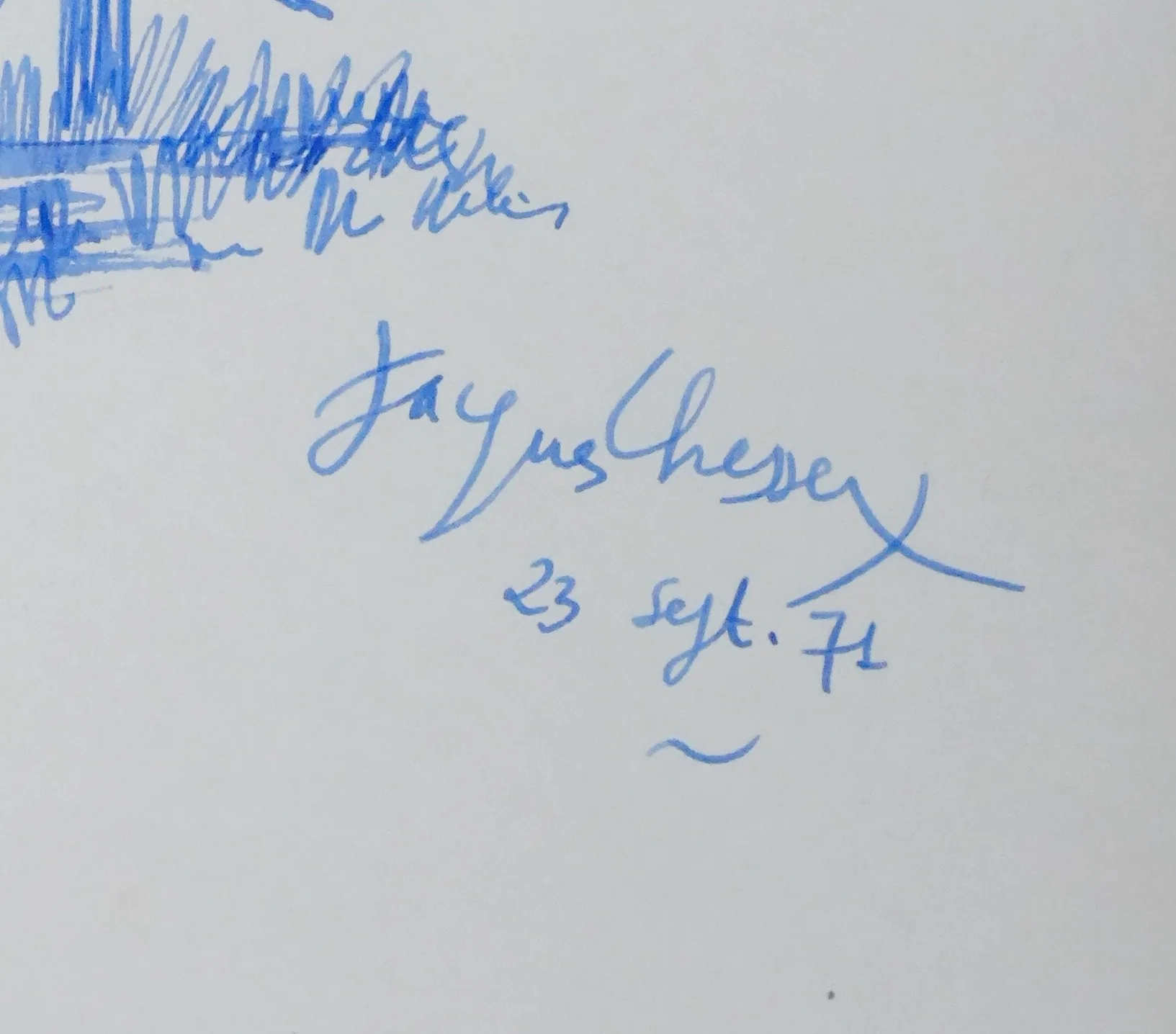 Jacques CHESSEX : Le sapin des bois, Autographe et dessin original signé - Image 2