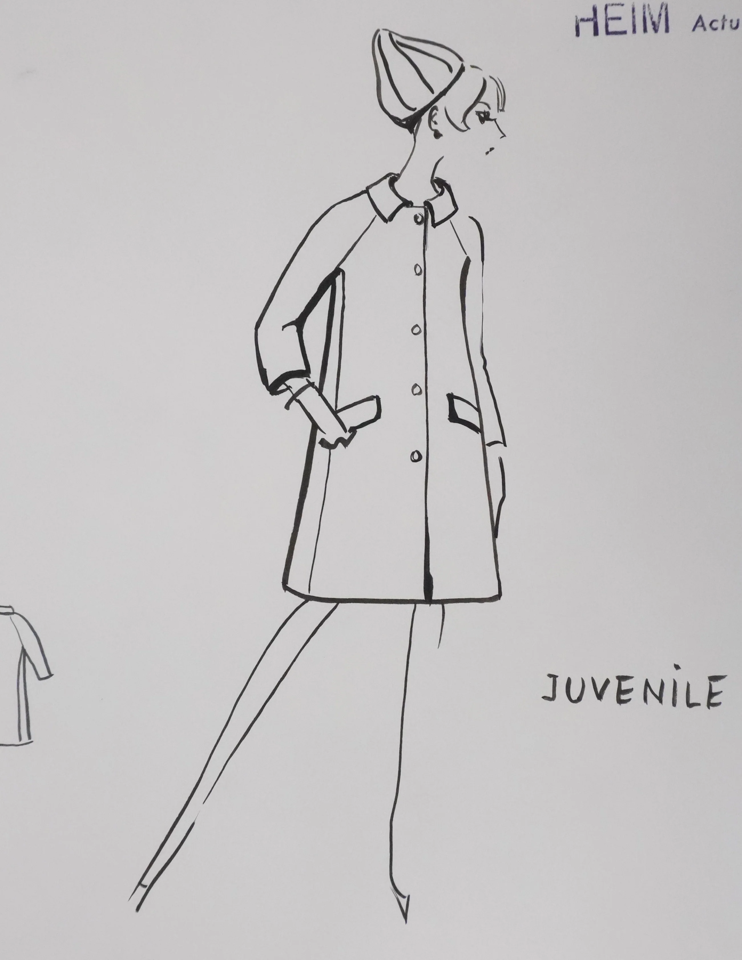 Jacques HEIM : Manteau Juvenile, Dessin original signé - Image 3