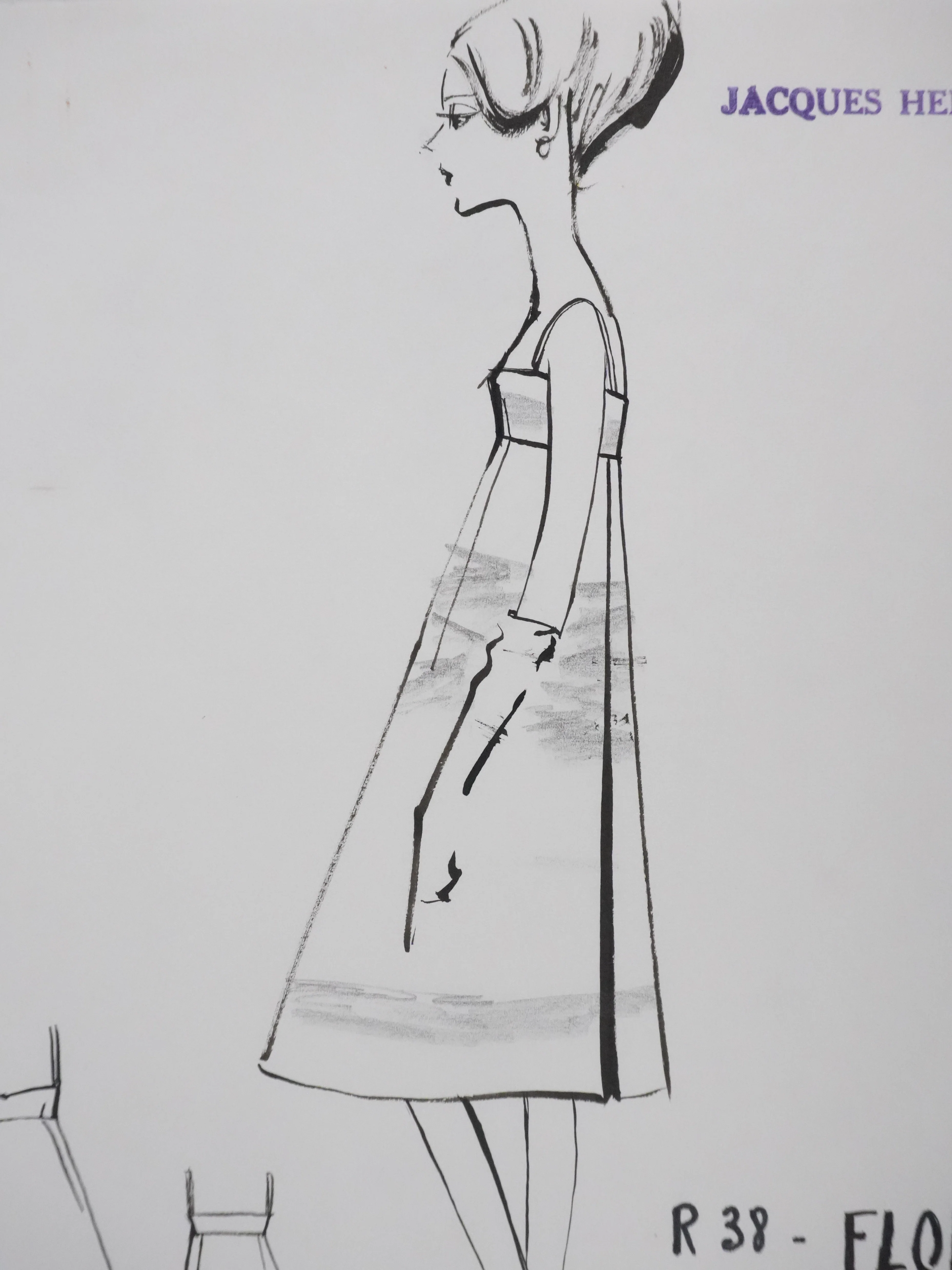 Jacques HEIM : Robe Florence, Dessin original signé - Image 4