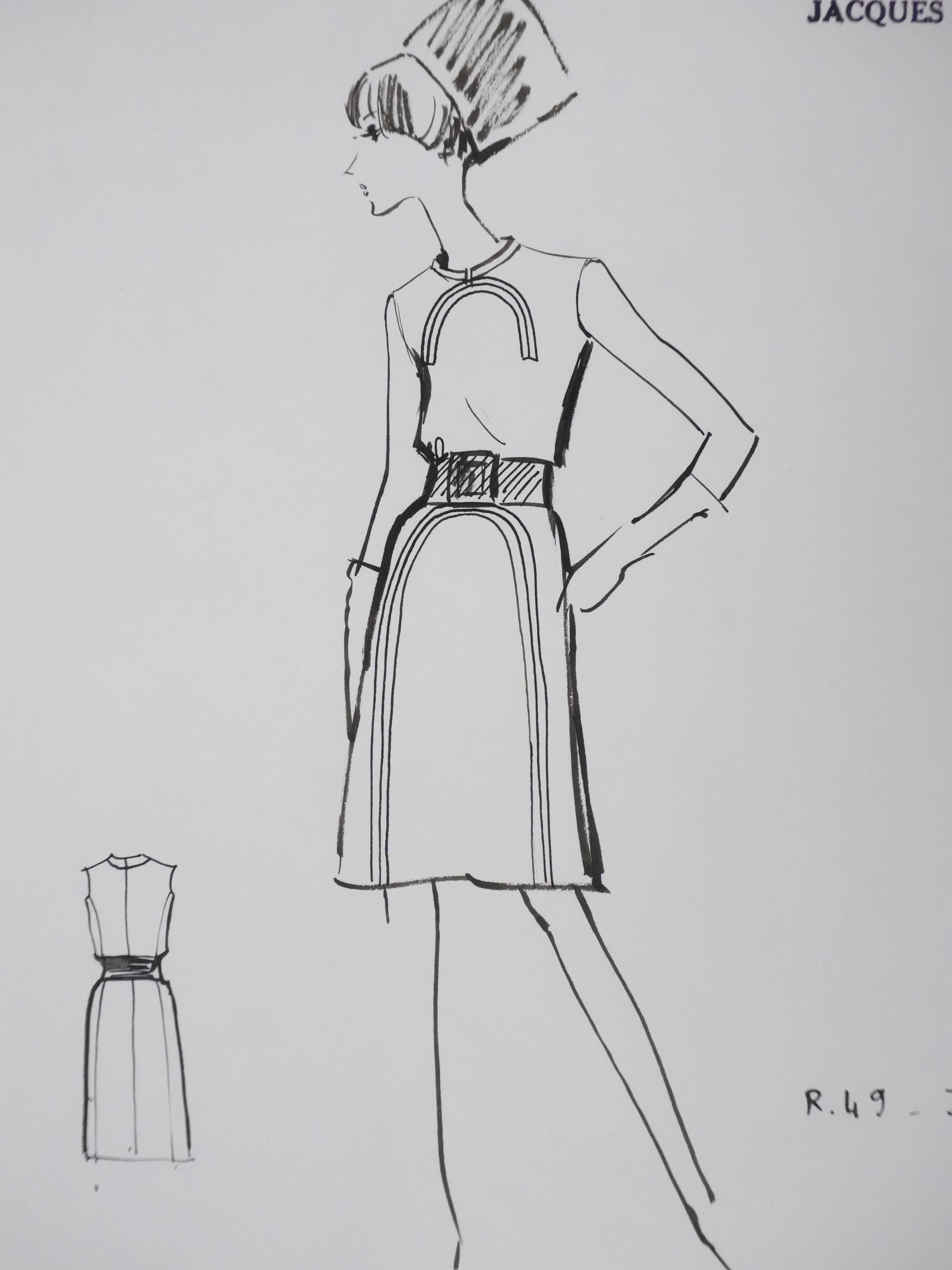 Jacques HEIM : Robe Isidore, Dessin original signé - Image 3