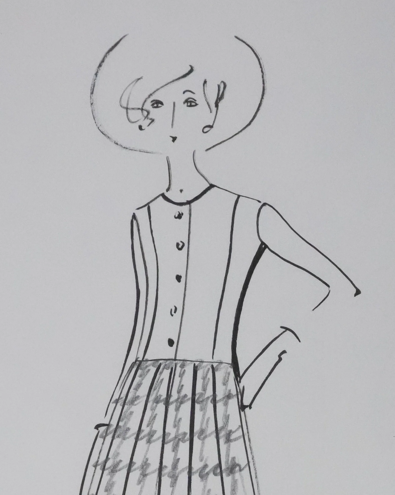 Jacques HEIM : Silhouette fantasia, Dessin original signé - Image 4