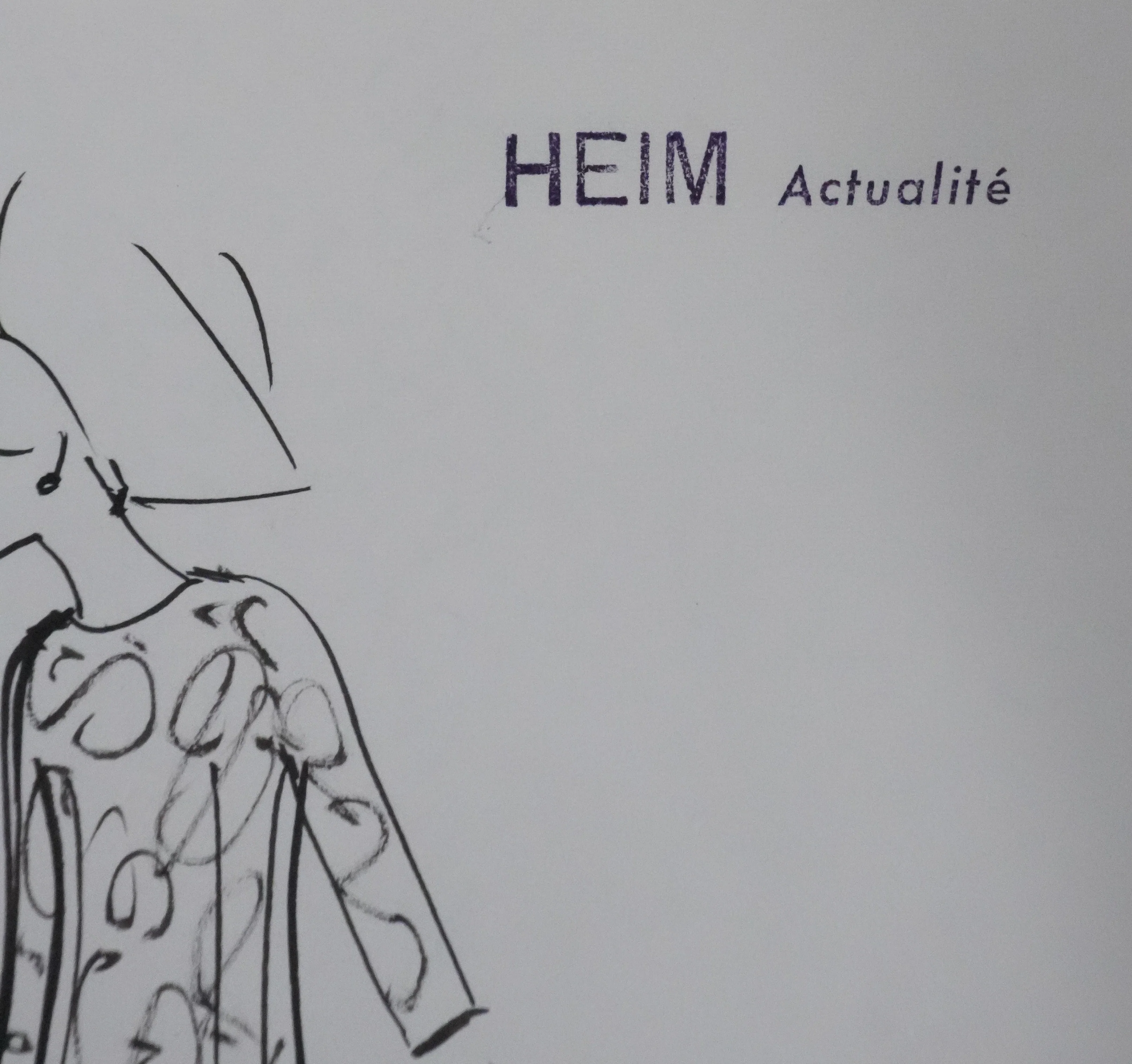 Jacques HEIM : Silhouette faon, Dessin original signé - Image 2