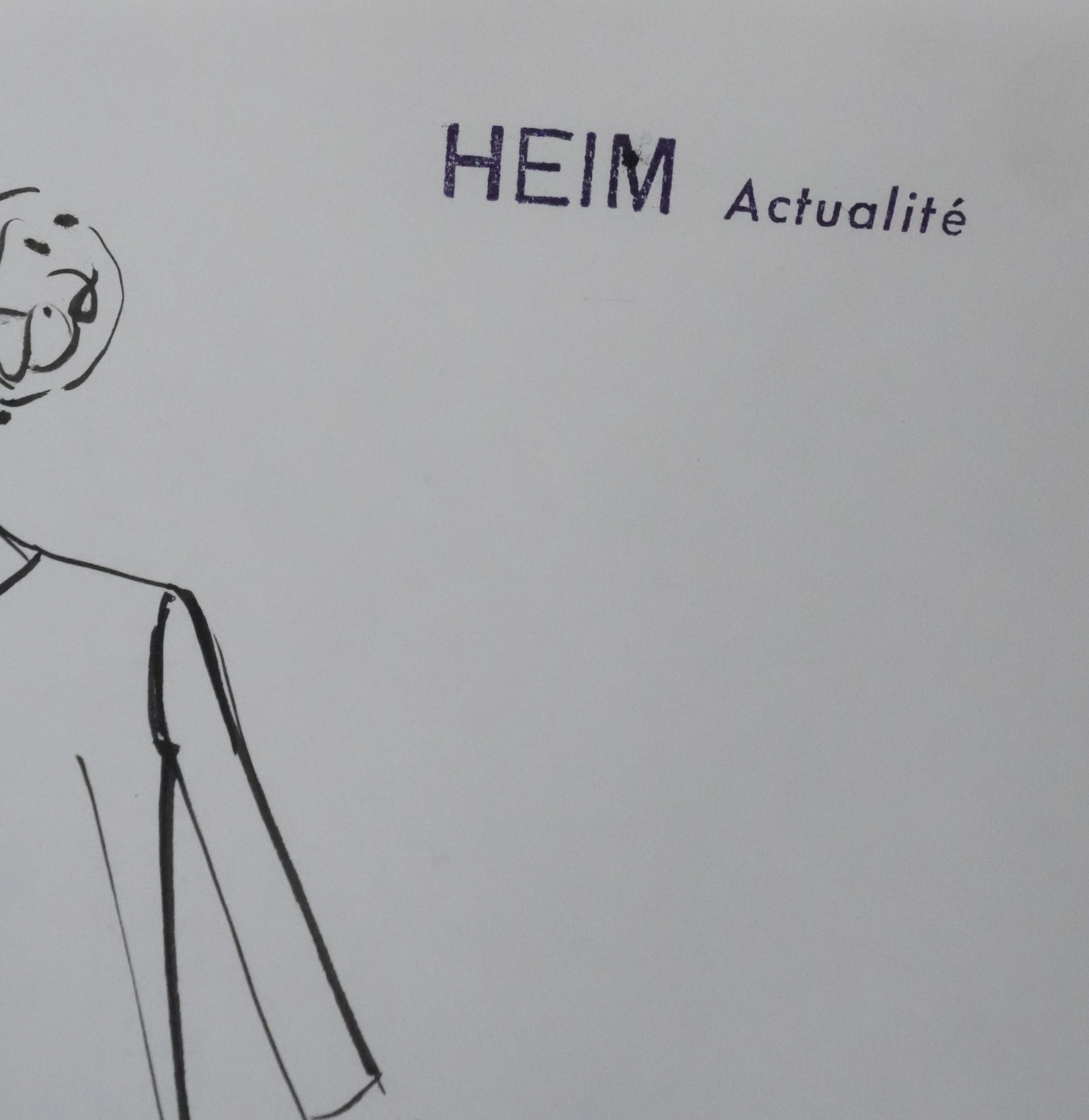Jacques HEIM : Silhouette farandole, Dessin original signé - Image 2