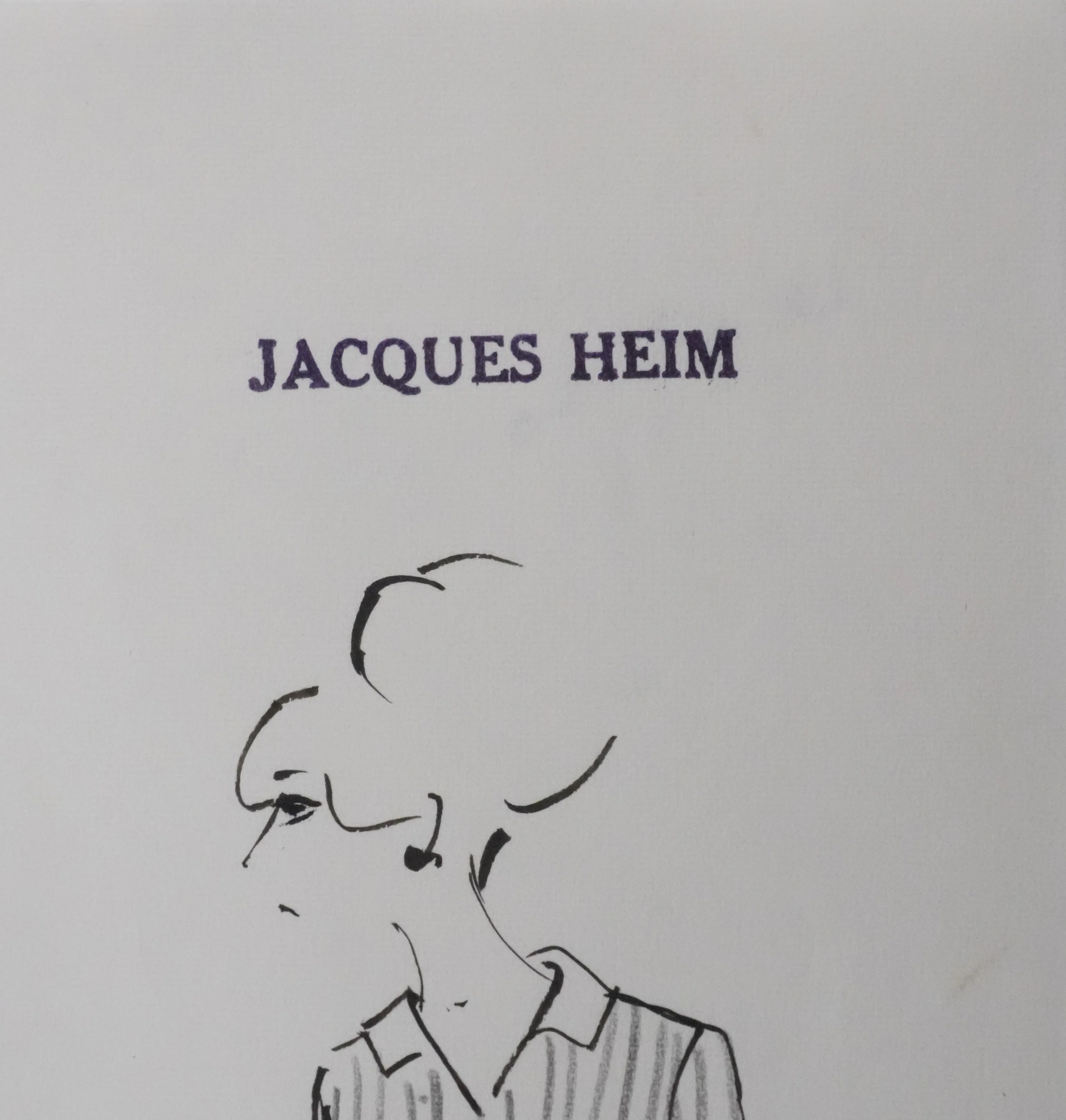 Jacques HEIM : Silhouette Fougere, Dessin original signé - Image 2