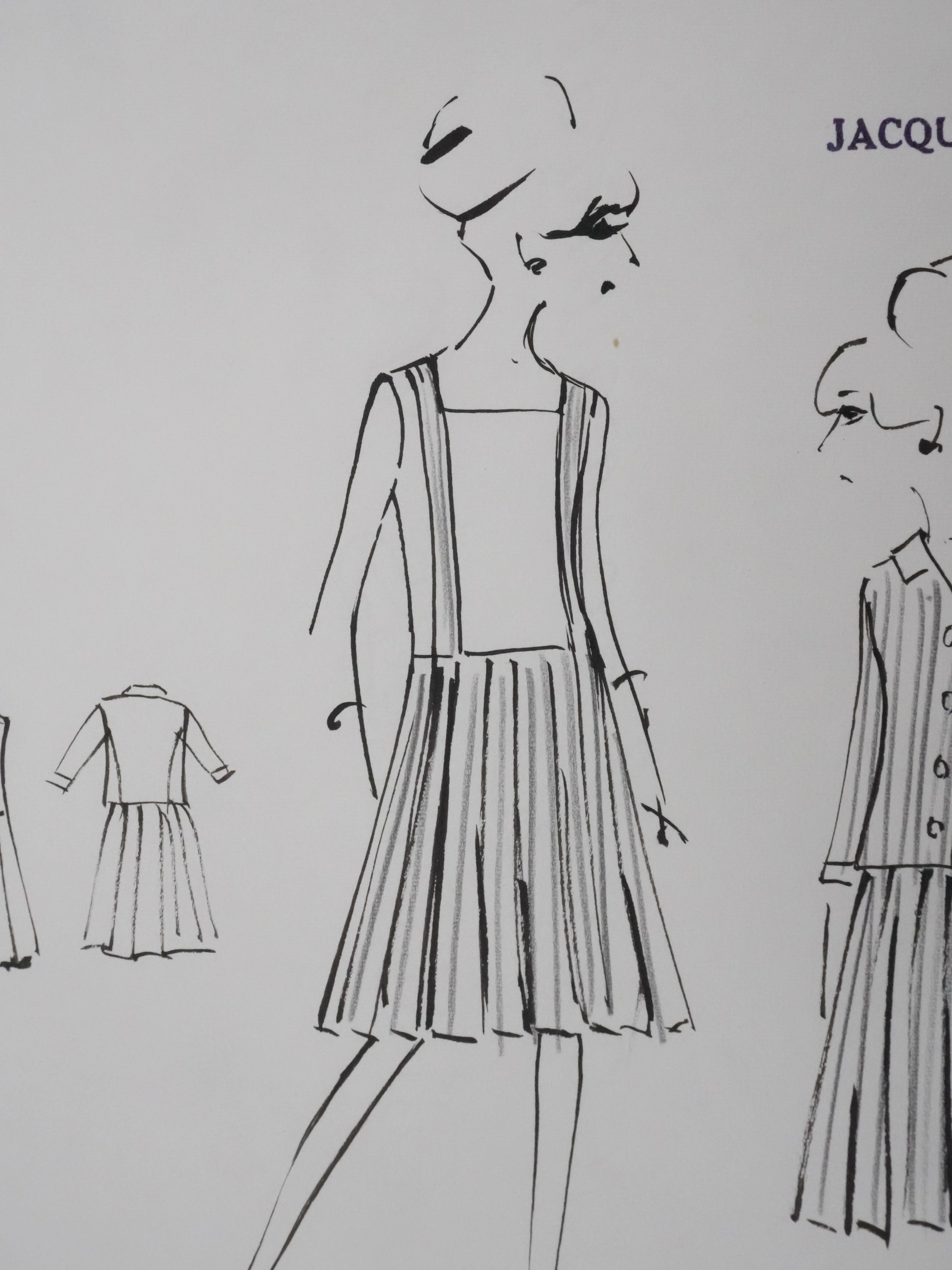 Jacques HEIM : Silhouette Fougere, Dessin original signé - Image 4