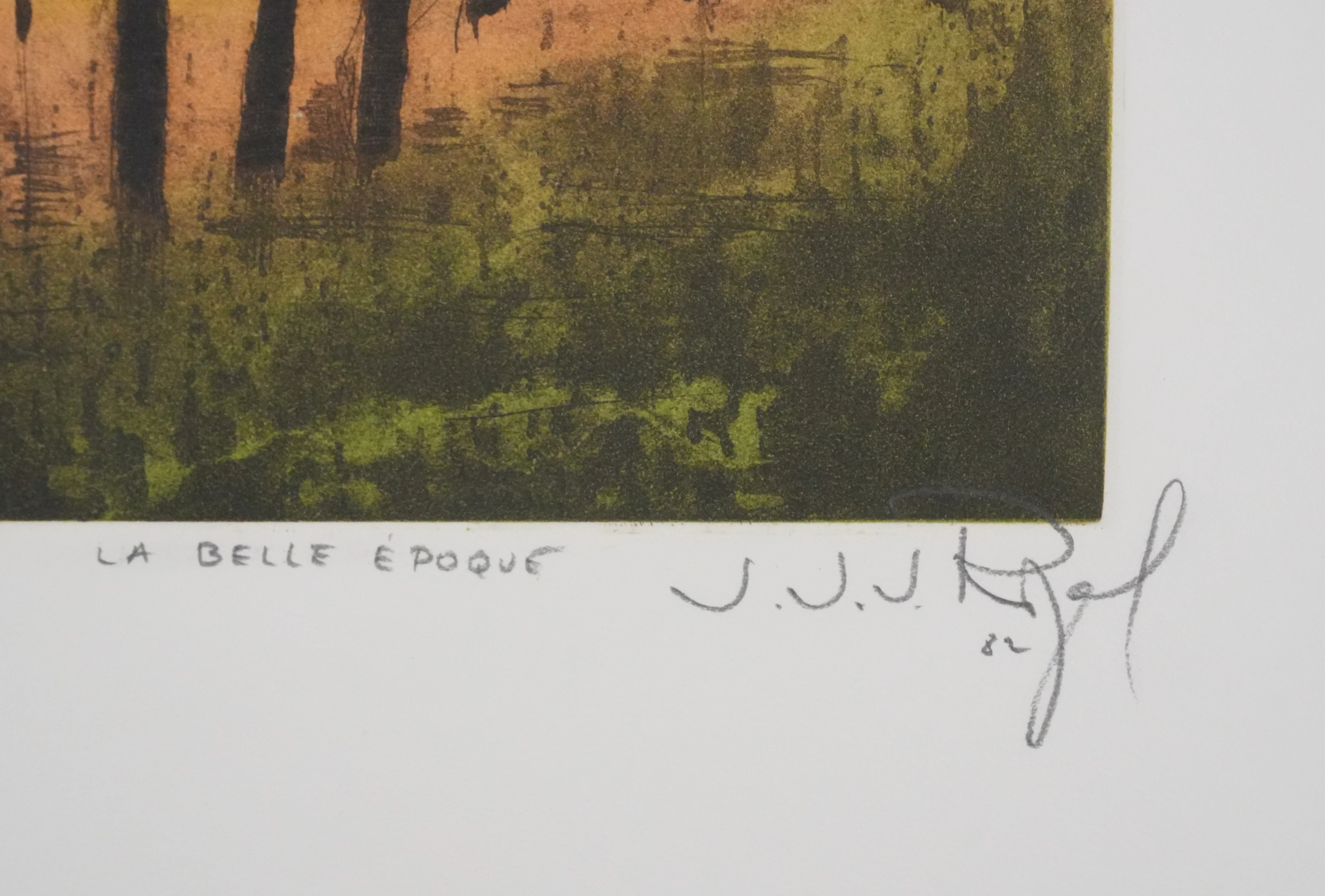 Jacques Joachim Jean RIGAL : La belle époque, Gravure originale signée - Image 2
