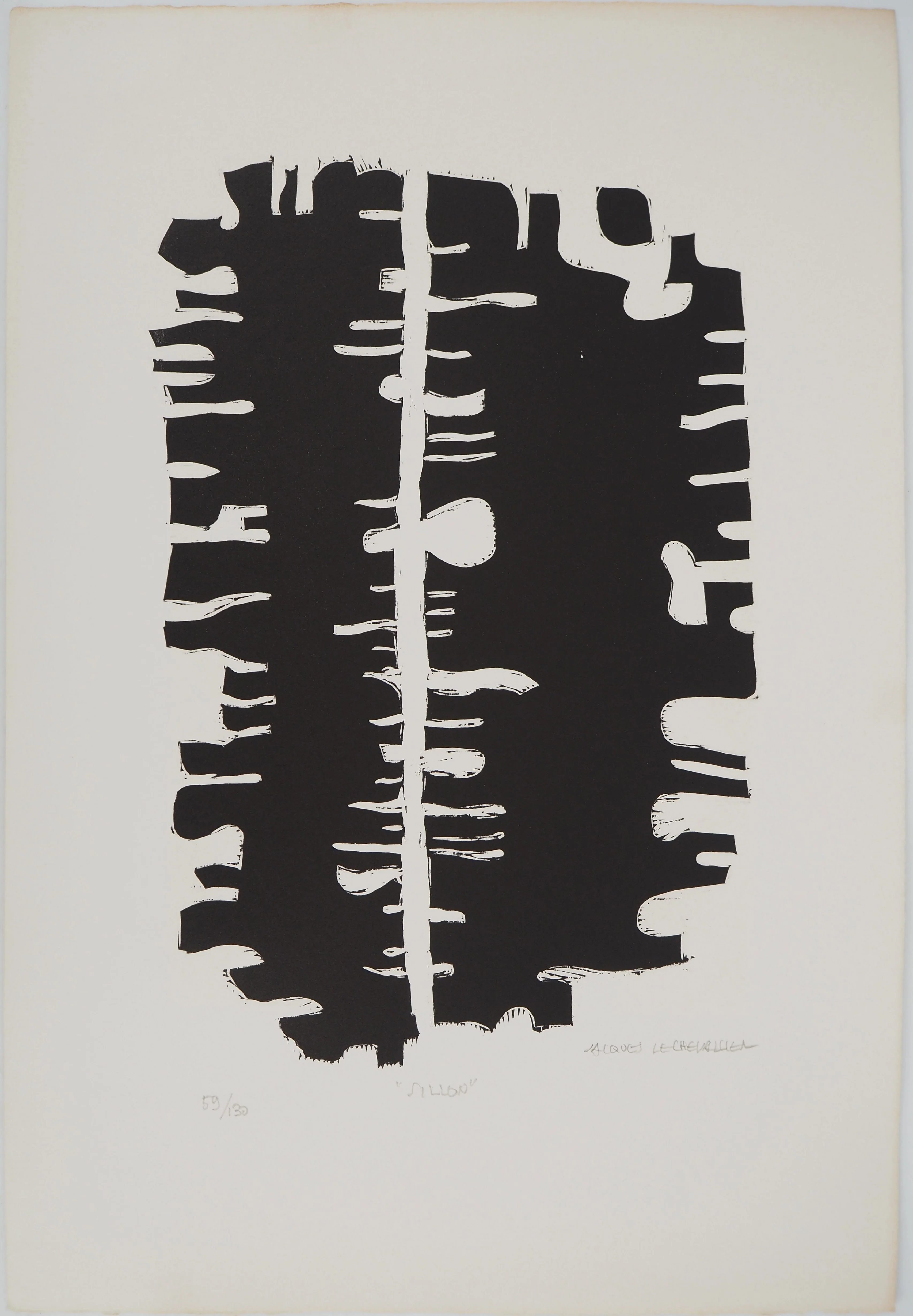 Jacques LE CHEVALLIER : Sillon, Gravure originale signée
