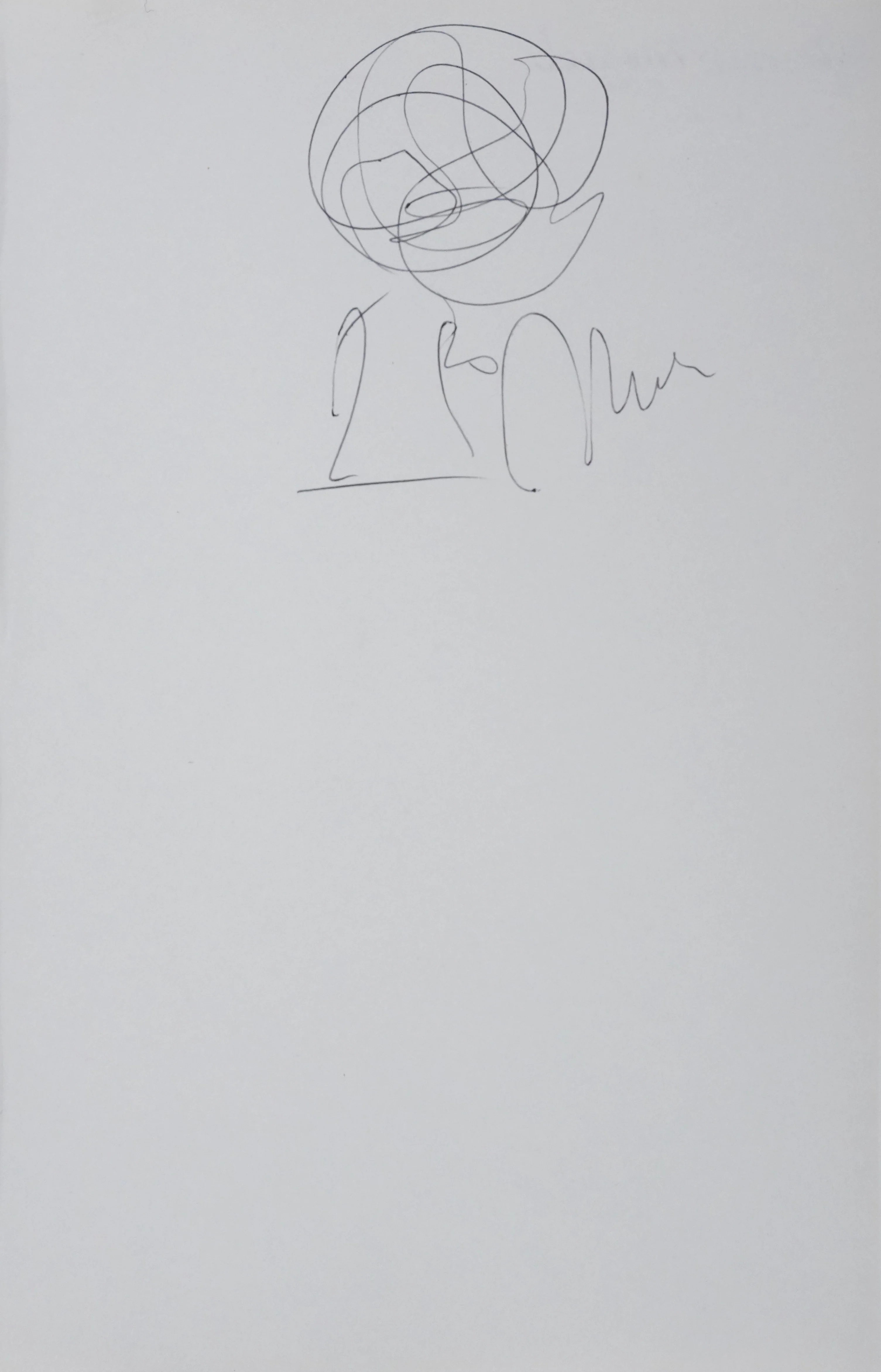 Jacques MAZIOL : Arbre abstrait, Autographe et dessin original signé - Image 2