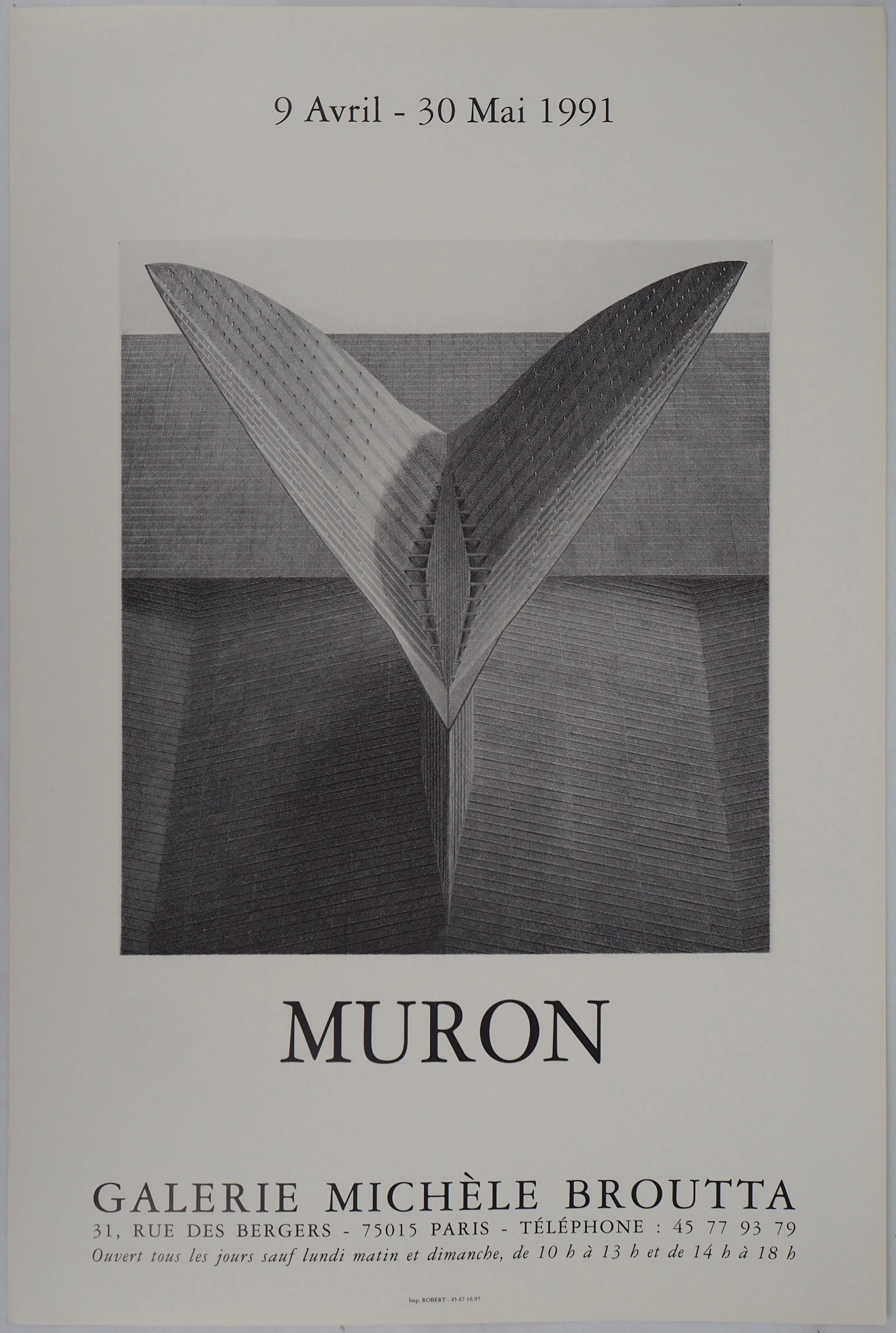 Jacques MURON : Les ailes, Affiche originale d'époque