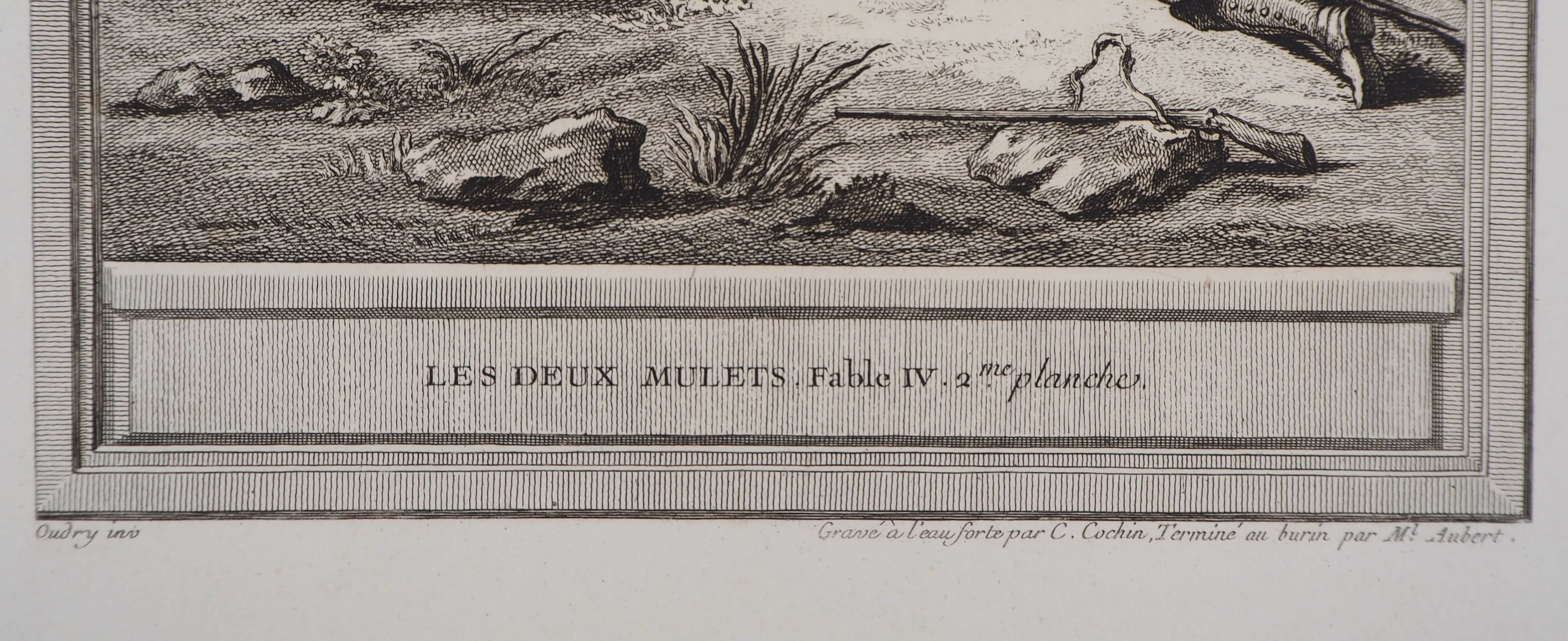 Jean-Baptiste OUDRY : Les deux mulets, Gravure - Image 6
