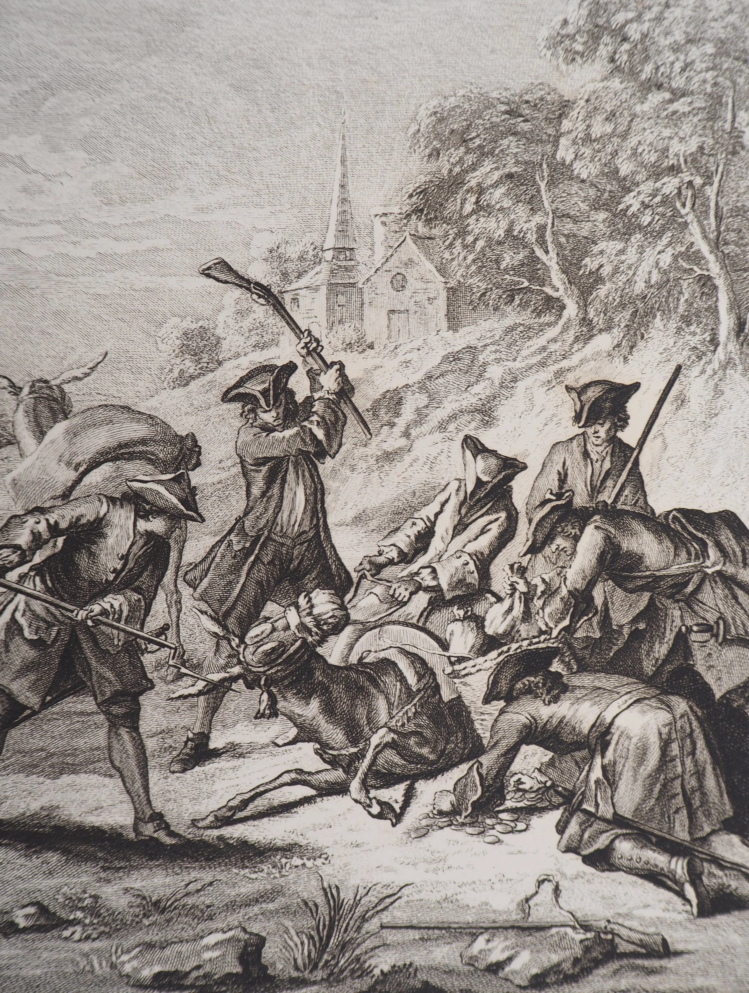 Jean-Baptiste OUDRY : Les deux mulets, Gravure - Image 8