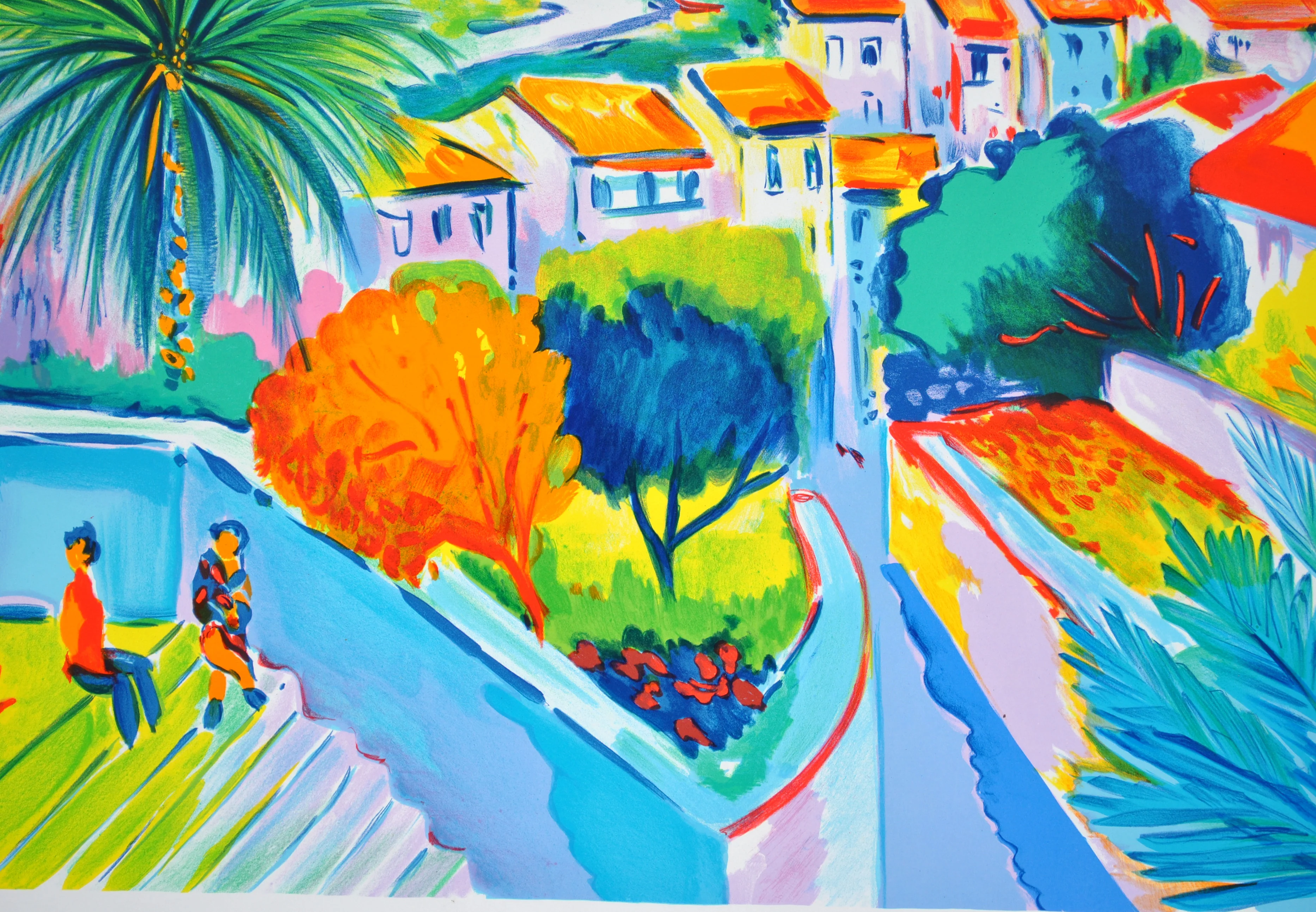 Jean-Claude PICOT : Villa à Saint Tropez, Lithographie originale signée - Image 10