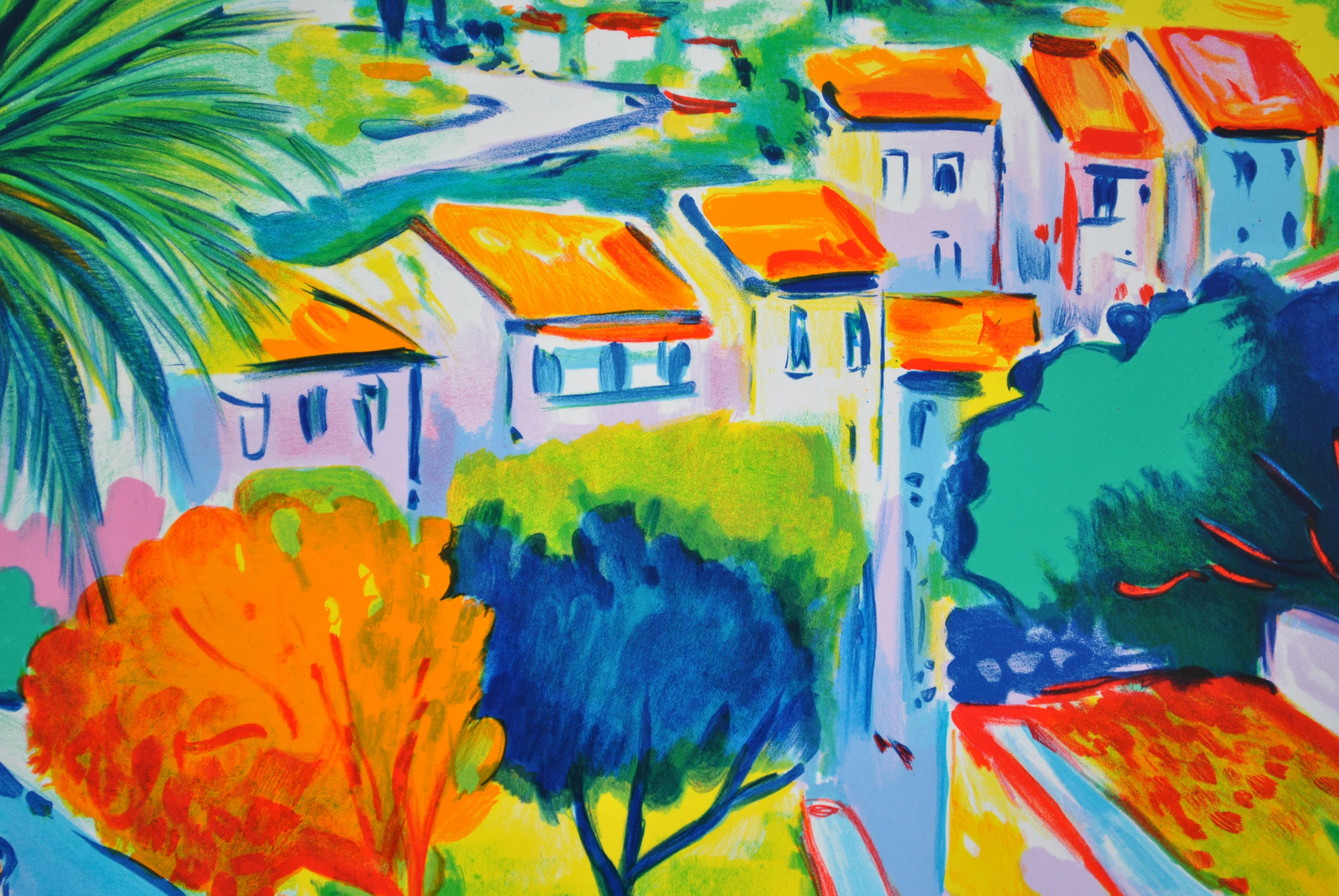 Jean-Claude PICOT : Villa à Saint Tropez, Lithographie originale signée - Image 11