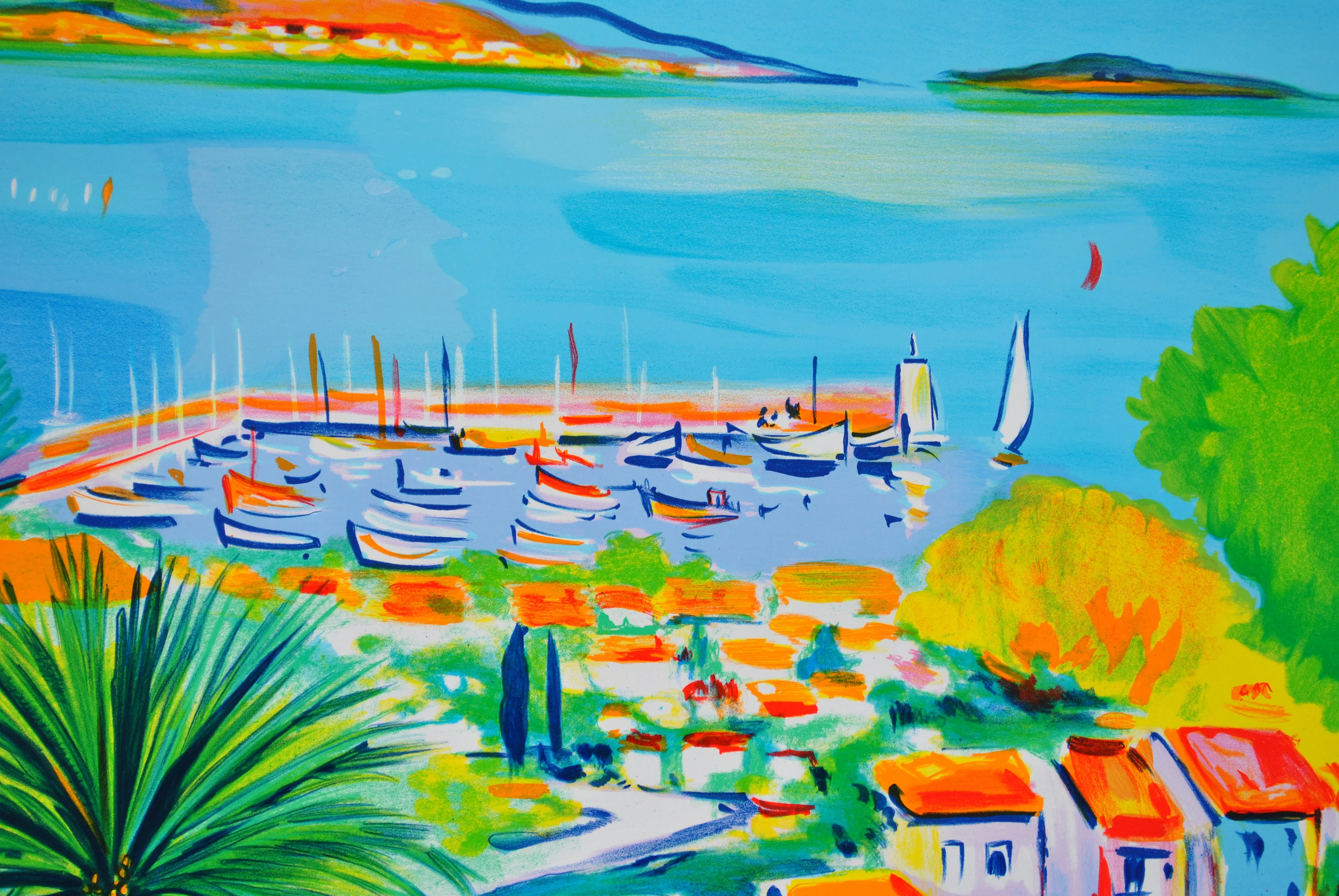 Jean-Claude PICOT : Villa à Saint Tropez, Lithographie originale signée - Image 6